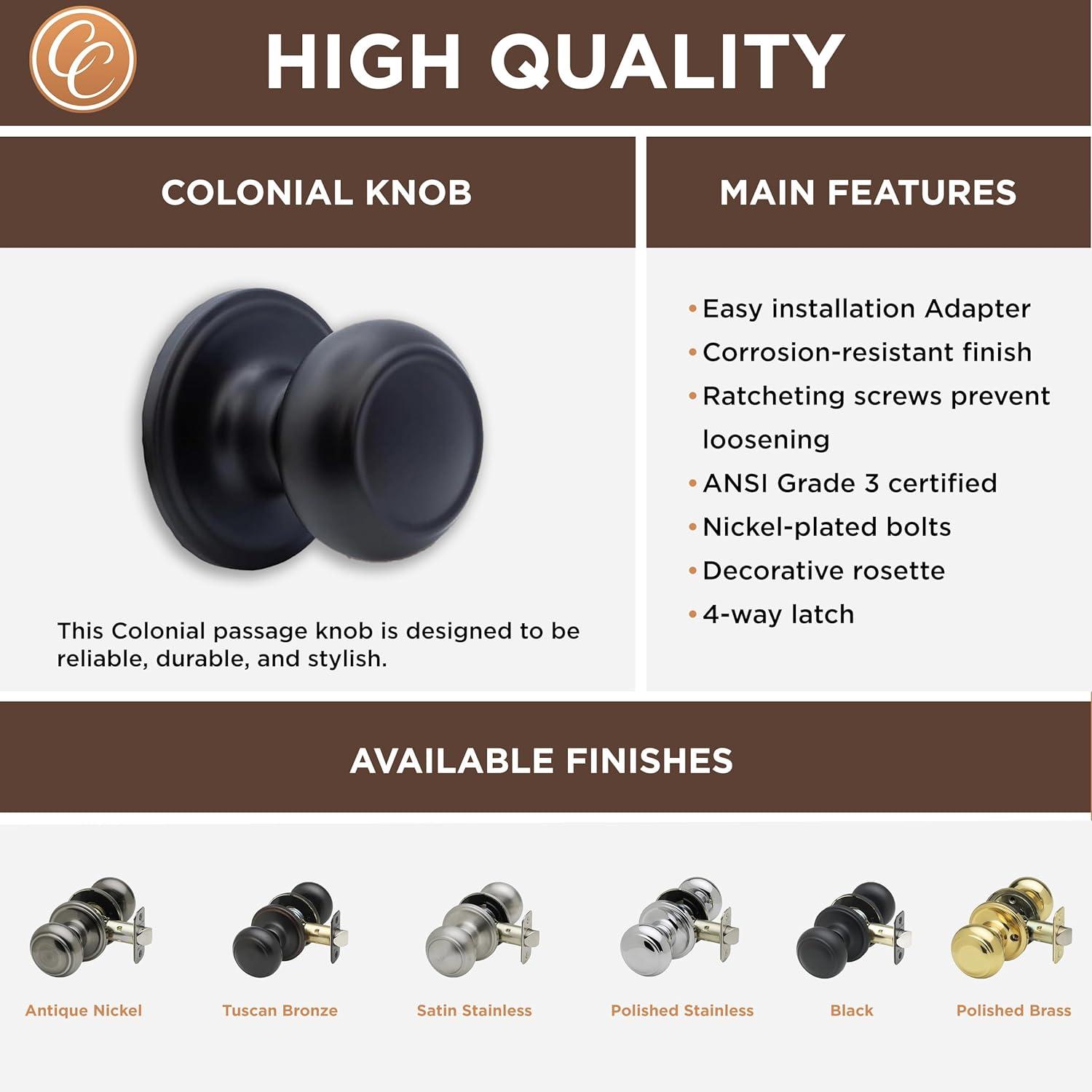 Colonial Passage Door Knob