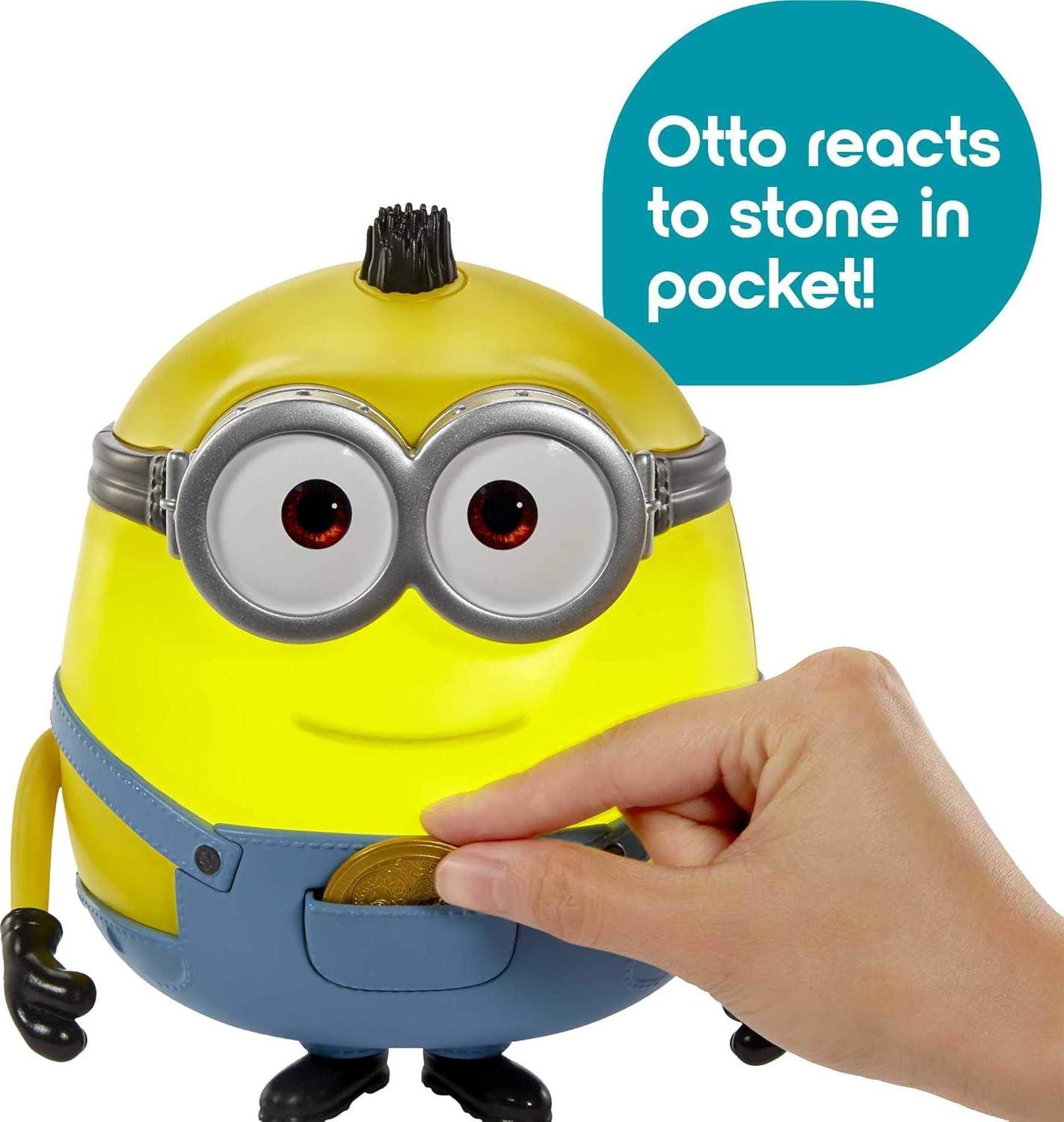 ​Minions: Rise of Gru Interactive Toy, Babble Otto Figure with 20+ Sounds and Phrases, Gift for Kids