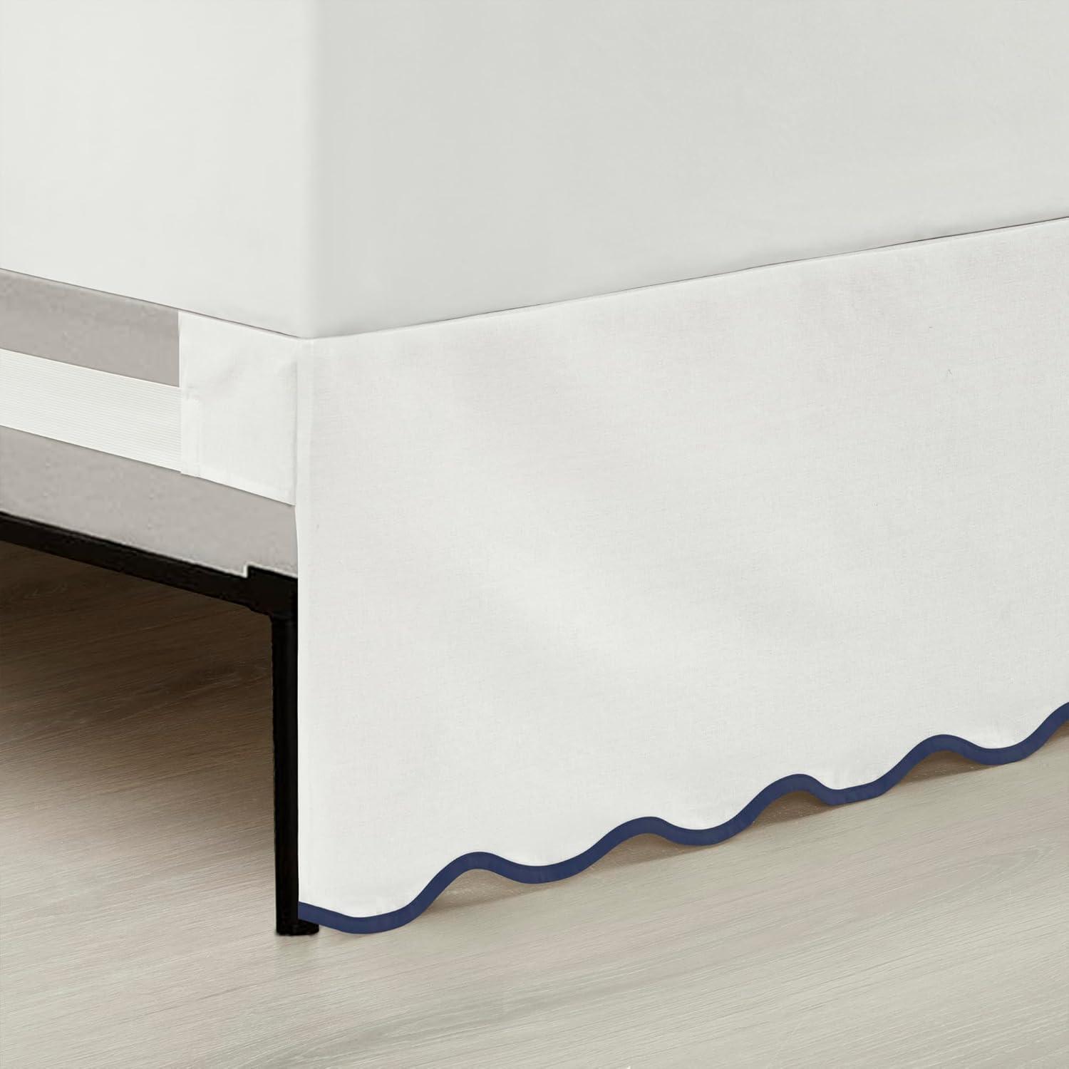 Lush Decor Coastal Chic Scallop Wrap Around Bed Skirt