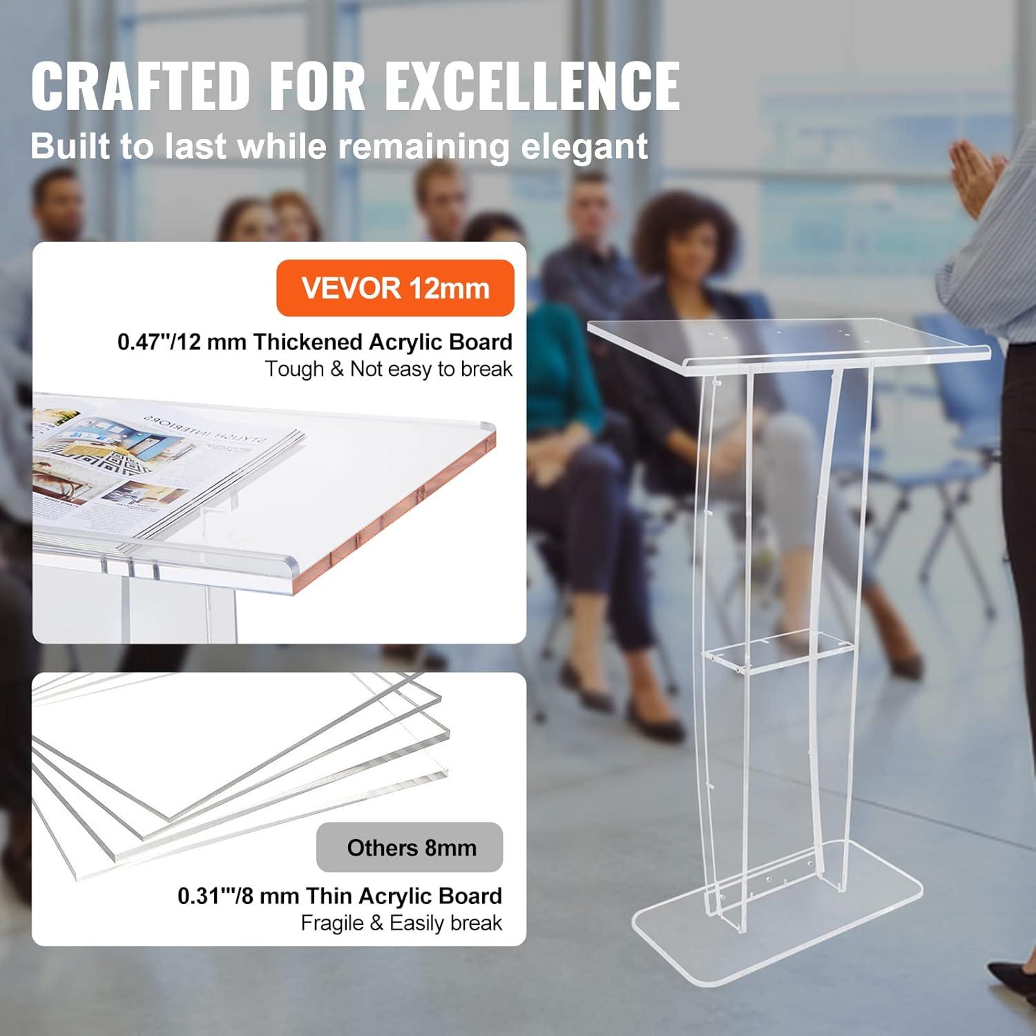 VEVOR 47.2'' Bamboo Full Podium