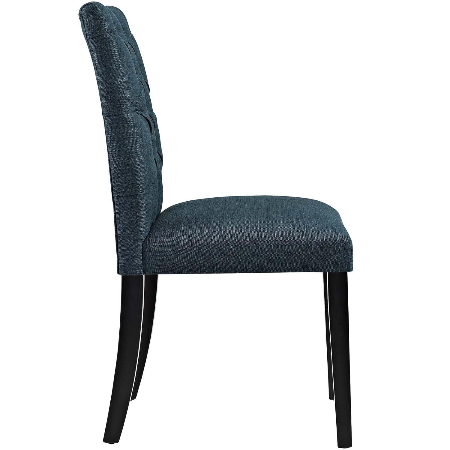 Modway Duchess Button Tufted Fabric Dining Chair in Teal