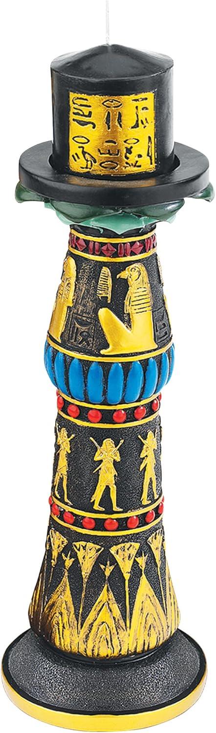 Temple Of Luxor Candleholders 9'' H Resin Tabletop Candlestick