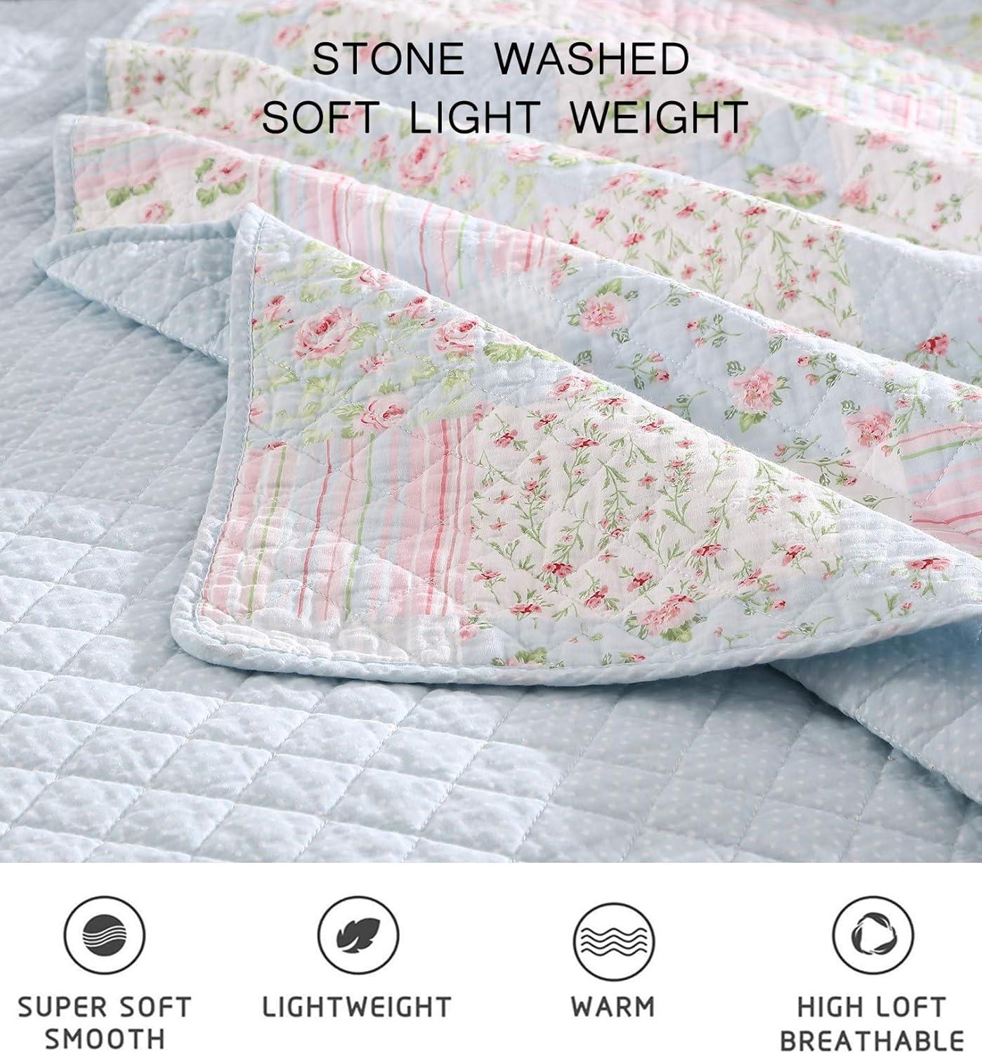 Holly Cotton Patchwork Quilt Set