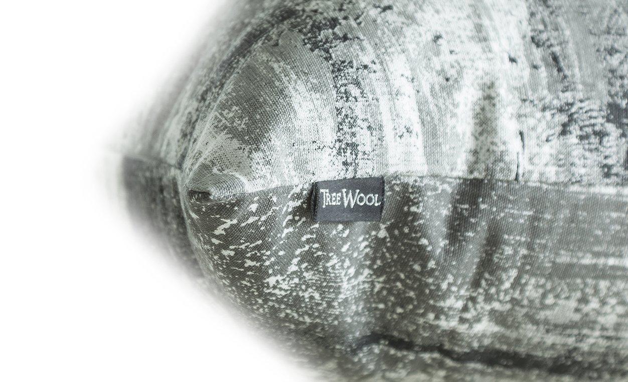 TreeWool (Pack of 2) Brush Art Accent Decorative Square Cotton Throw Pillow Covers (22 x 22 inches, Navy Blue)