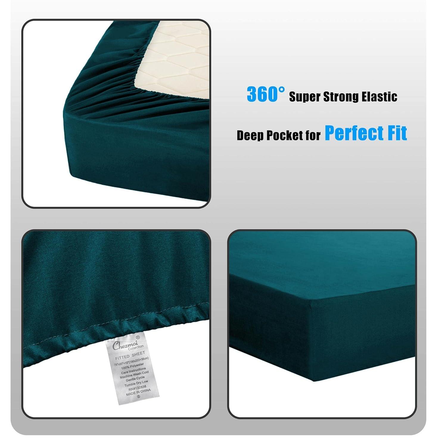 Chezmoi Collection Liam Microfiber 7 Piece Bed in a Bag Comforter Set