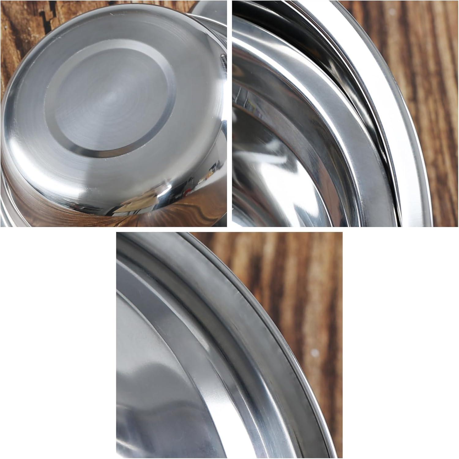 7.55" Stainless Steel Mixing and Serving Bowl Set