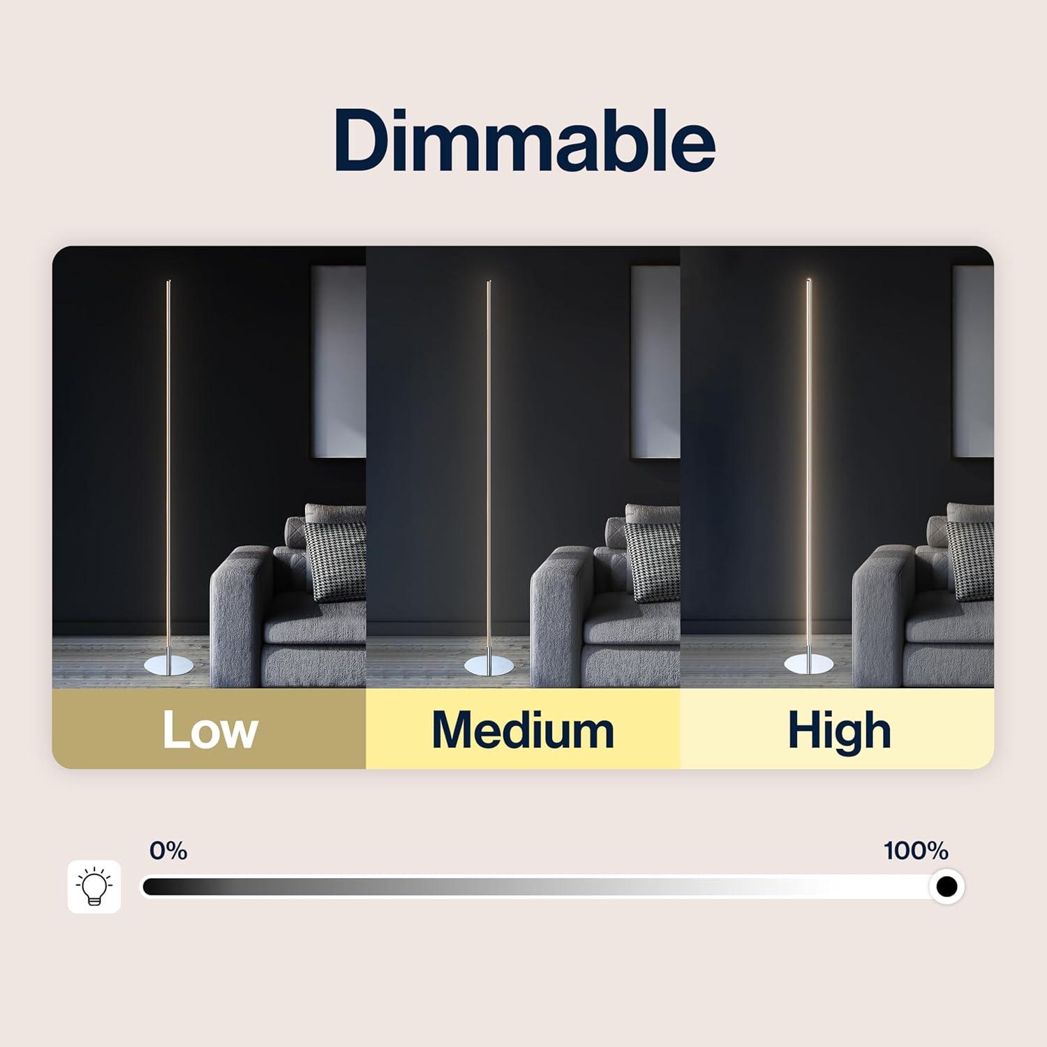 Iris 59.5 in. Chrome Integrated LED Floor Lamp