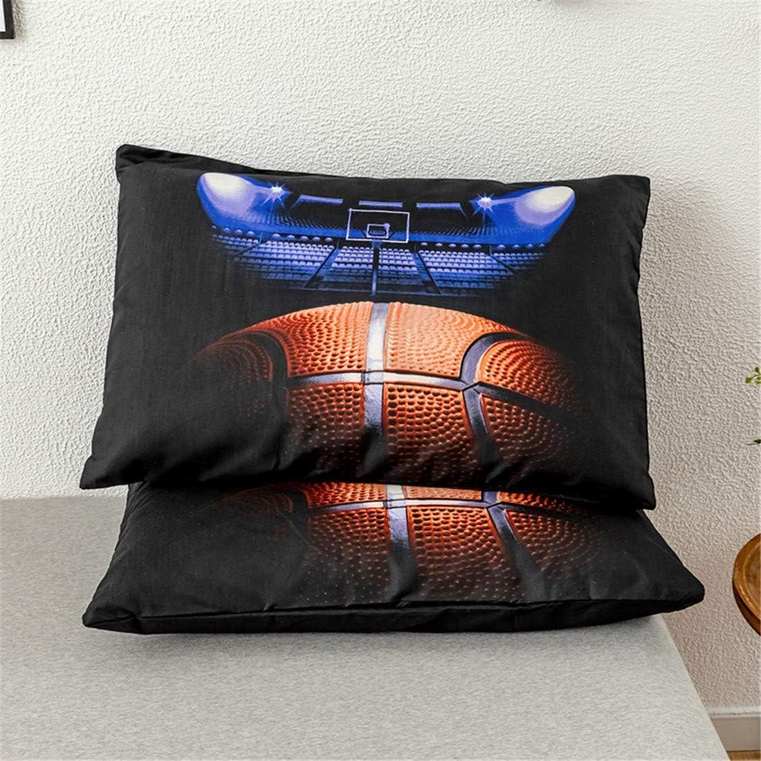 Basketball Bedding Set Basketball Comforter Set Sports Kids Bedding Set Bed in a Bag for Boys Girls 1 Duvet Cover 2 Pillowcases, NO Comforter