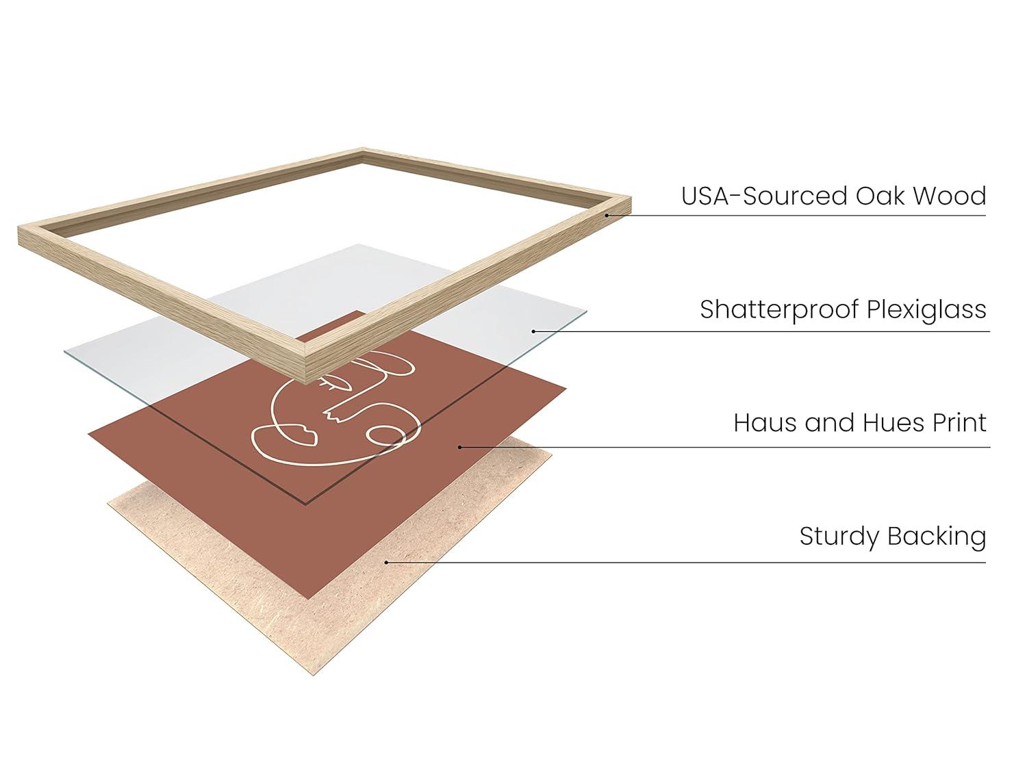 HAUS AND HUES Woman Drawing Line Art Wall Decor - Female Figure Wall Art | Silhouette Drawings Artwork Line Drawing Wall Art Minimalist Wall Decor | 12"x16" UNFRAMED