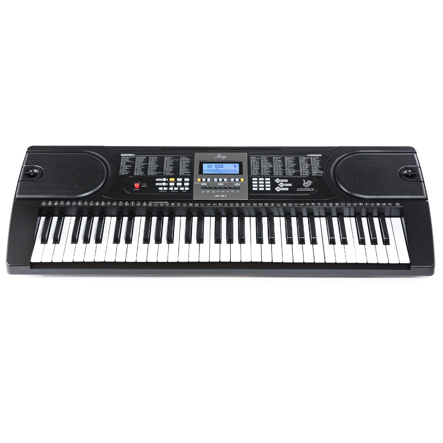 61-Key Electronic Keyboard Pack with Headphones,Microphone,Stand,Stool,and Power Supply-The electronic keyboards (Pack of 1)