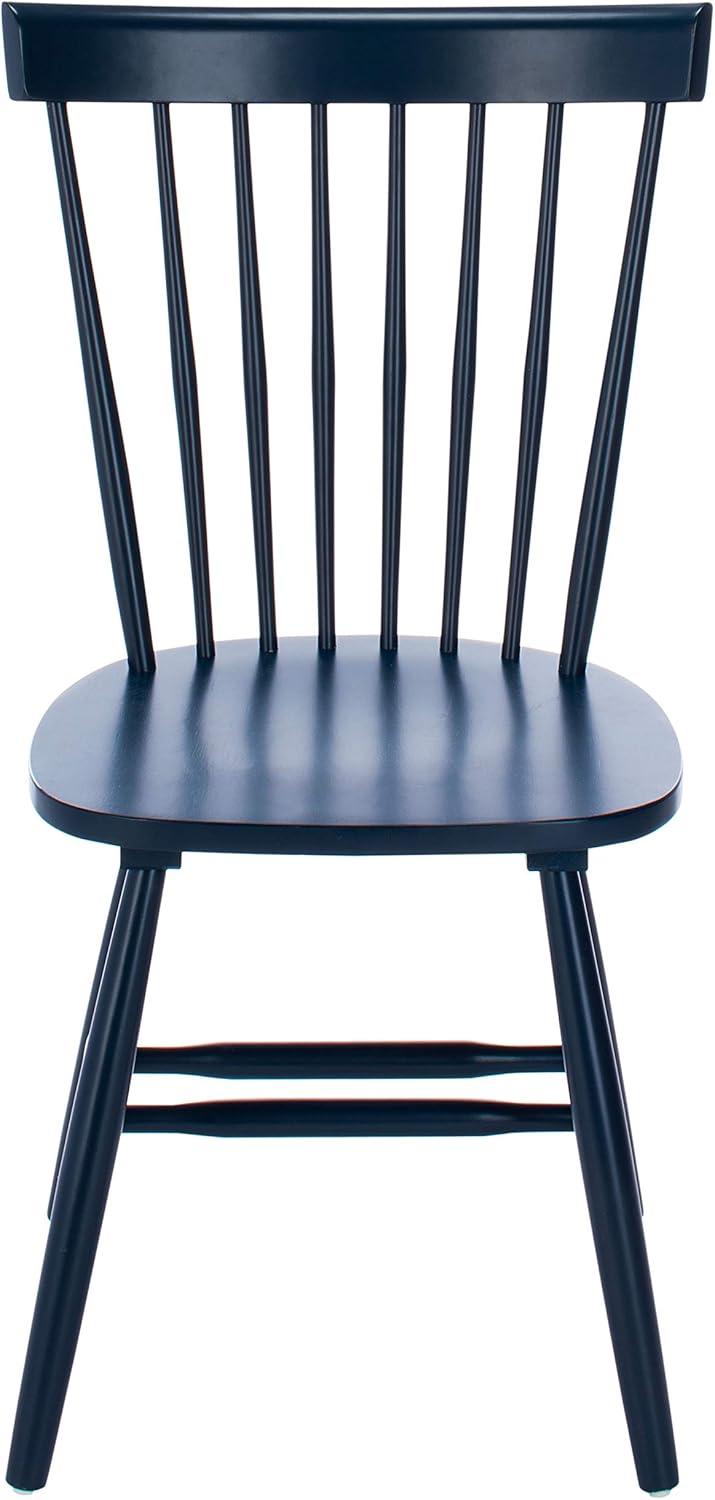 SAFAVIEH Parker Solid 17 in. H Spindle Dining Chair, Navy, Set of 2