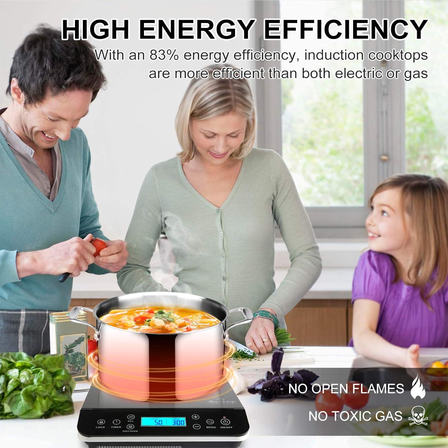 Duxtop Induction Electric Stove Cooktop in Black with Single Burner