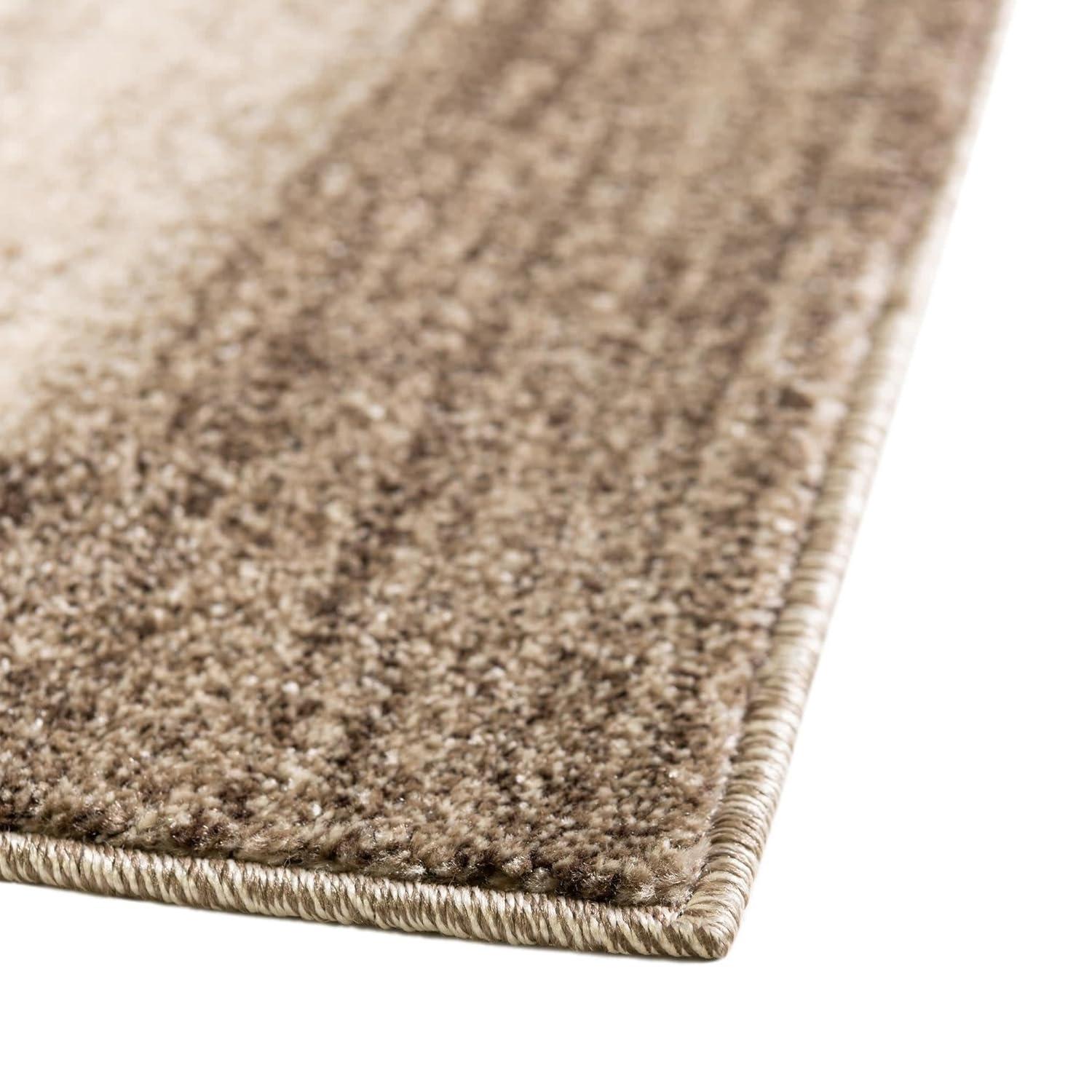 Unique Loom Del Mar Collection Area Rug - Maria (9' x 12' Rectangle Light Brown/Ivory)