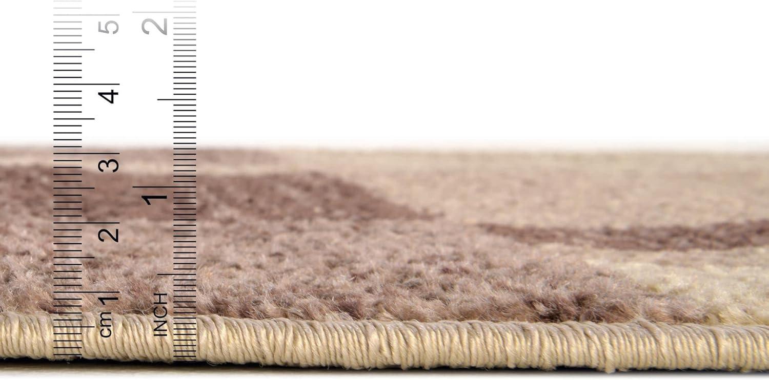 Unique Loom Autumn Collection Area Rug - Providence (5' 1" x 8' Rectangle Light Brown/Brown)