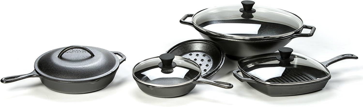 Square Glass Lid for Grill Pans - 10.5"-inch/26.67cm/269mm - Fits Lodge - Fully Assembled - Replacement Cover - Oven Safe Reinforced for Skillets - Universal all Cookware: Cast Iron, Stainless, Enamel