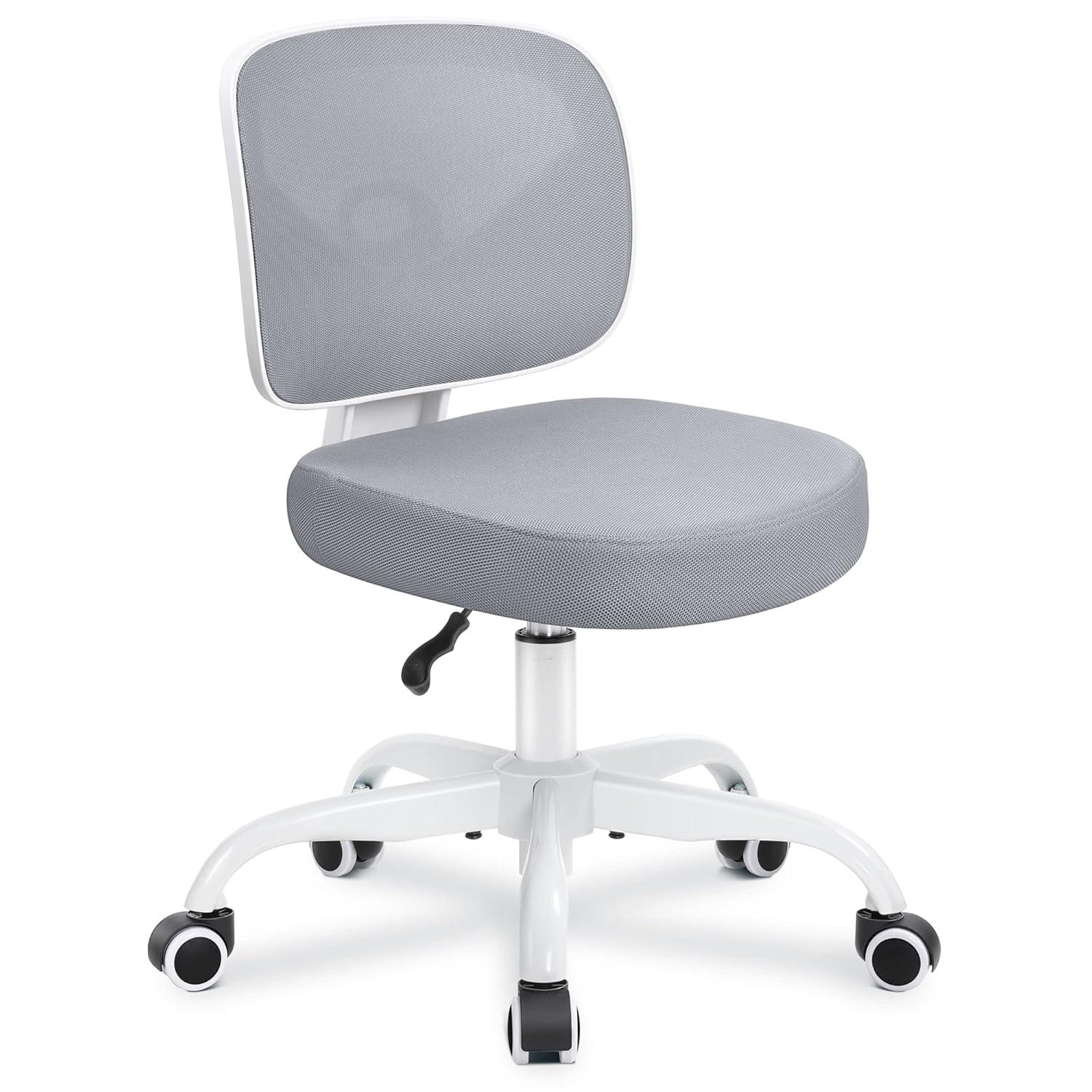 Kids Desk Chair, Pink Study Chair for Boys and Girls with Height Adjustable, Swivel Mesh Task Student Chairs for Ages 4-12, Growing Teen Office Chair for Home, School, or Office (Gray)