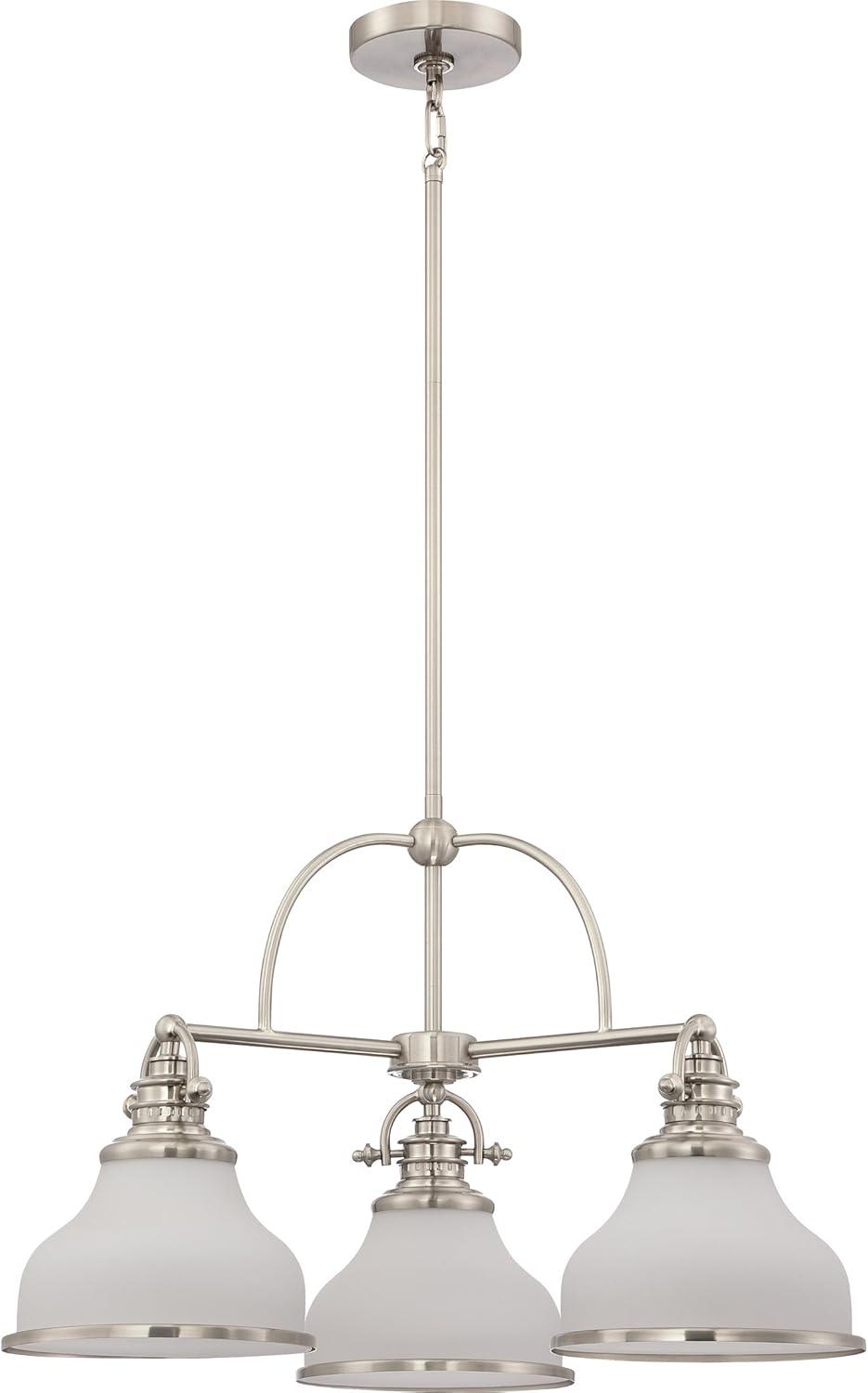 Quoizel Lighting Grant 3 - Light Chandelier in  Brushed Nickel