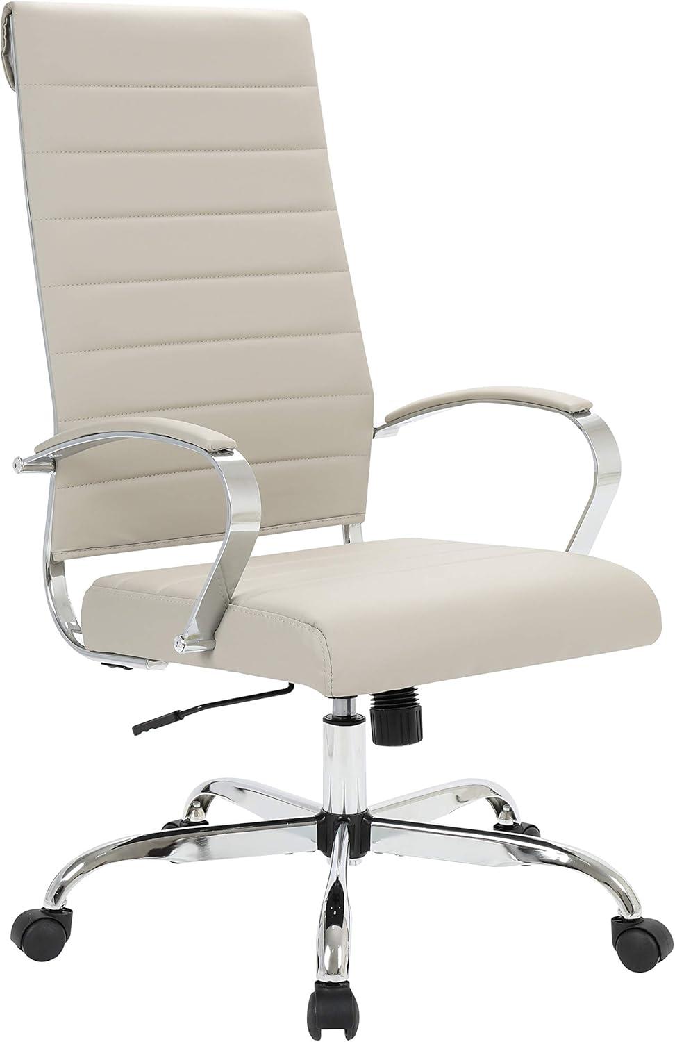 LeisureMod Benmar Modern High Back Leather Office Chair