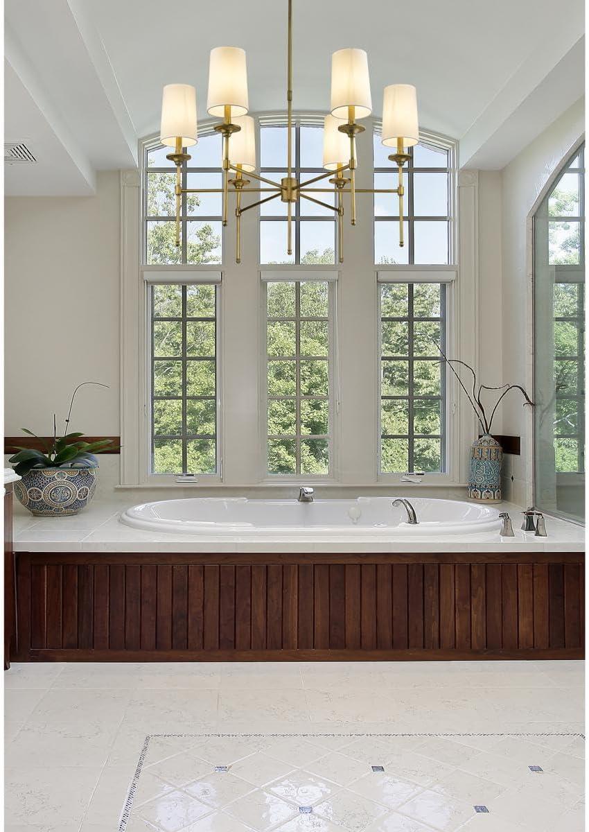 Z-Lite Emily 6 - Light Chandelier in  Rubbed Brass