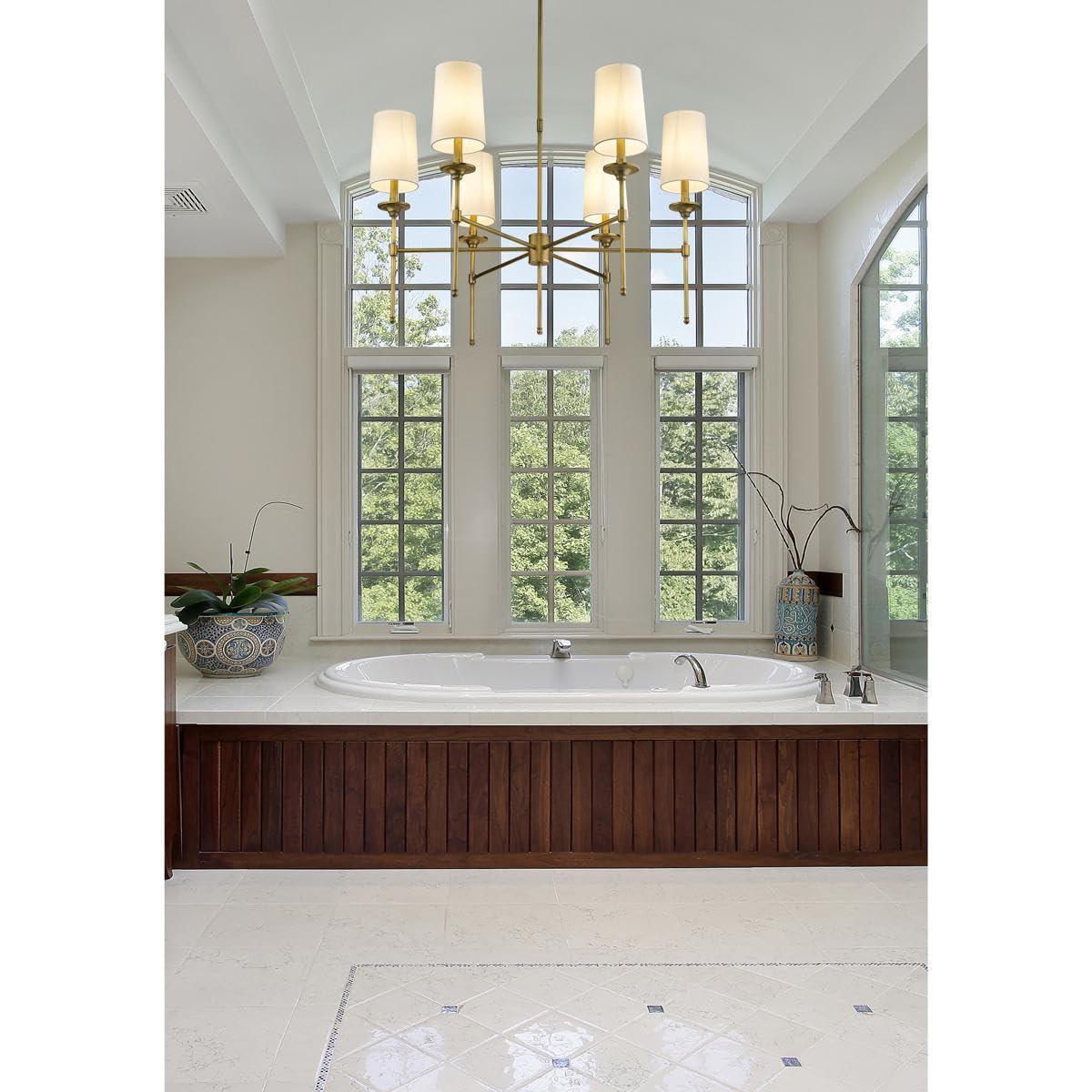 Z-Lite Emily 6 - Light Chandelier in  Rubbed Brass