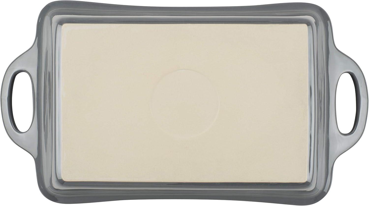 Rachael Ray Ceramics Rectangular Baker, 9-Inch by 13-Inch, Gray