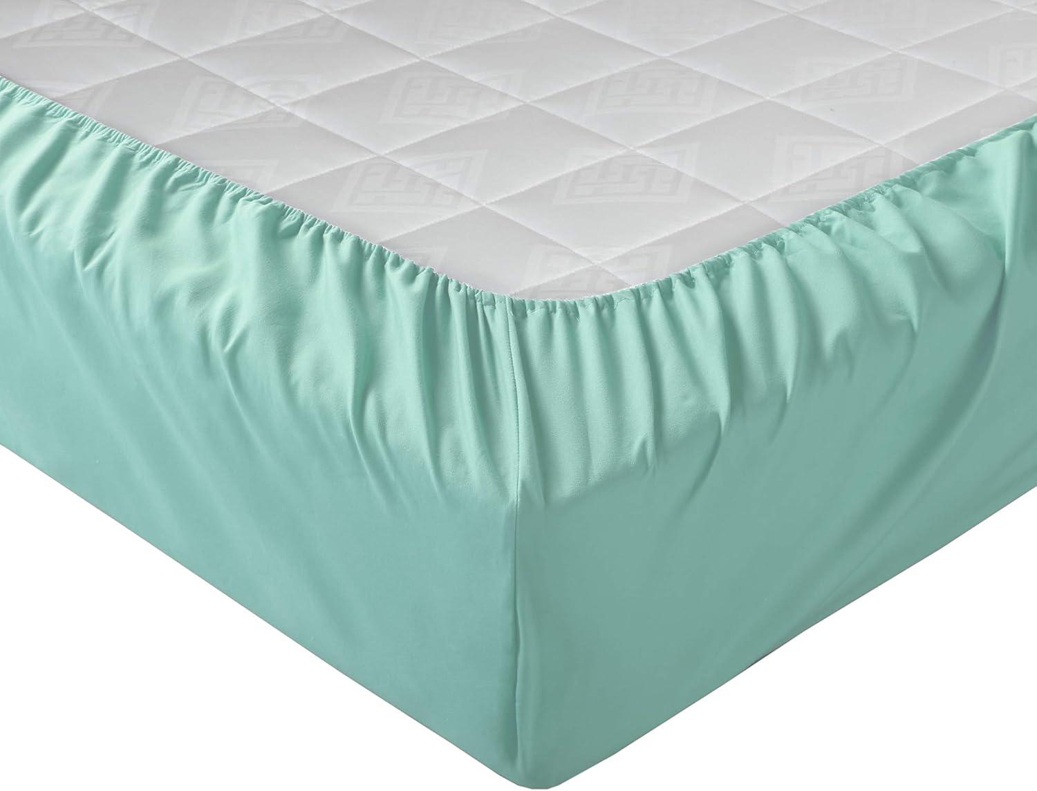 Comfort Spaces Solid 100% Polyester Microfiber Solid Sheet Set, Full, Aqua