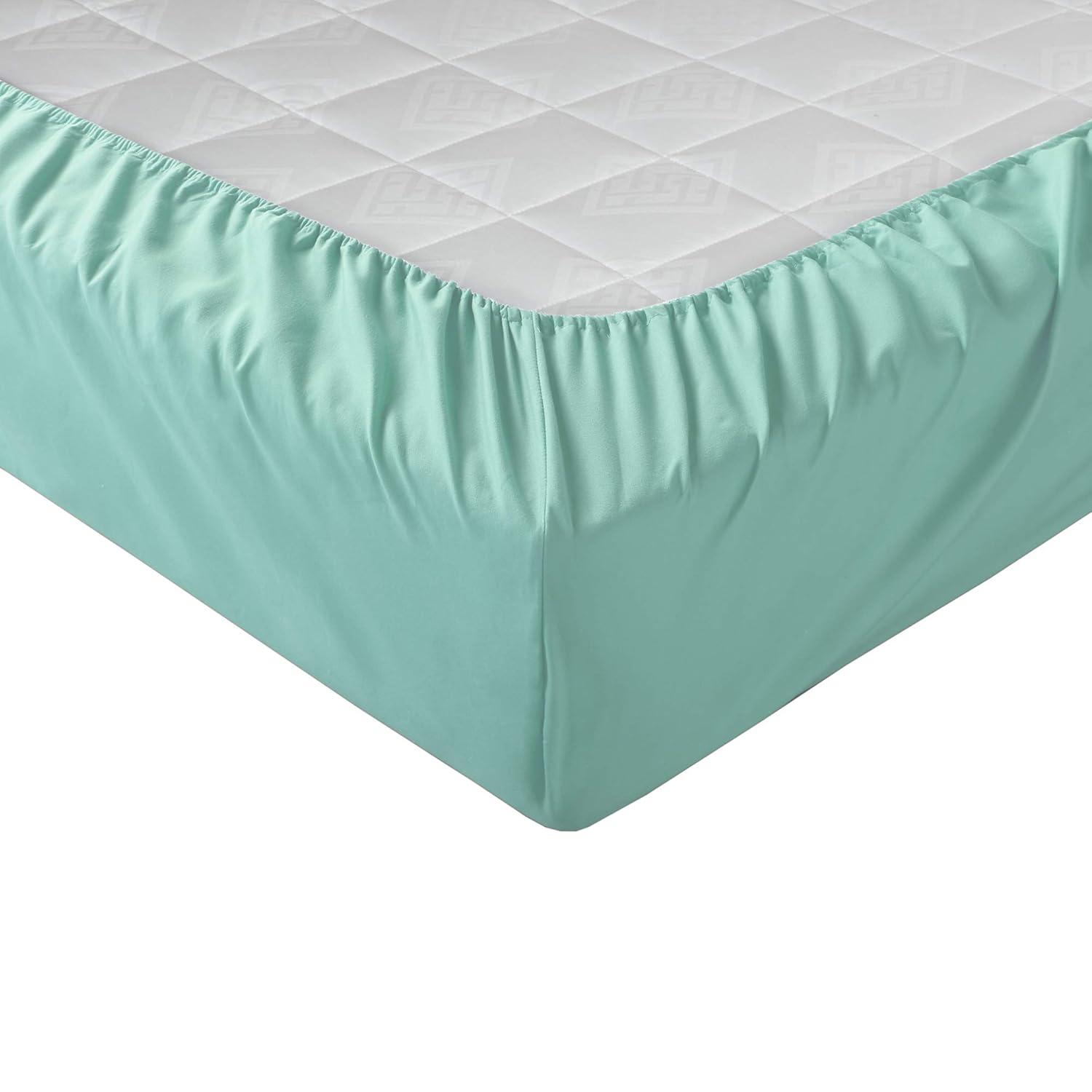 Comfort Spaces Solid 100% Polyester Microfiber Solid Sheet Set, Full, Aqua