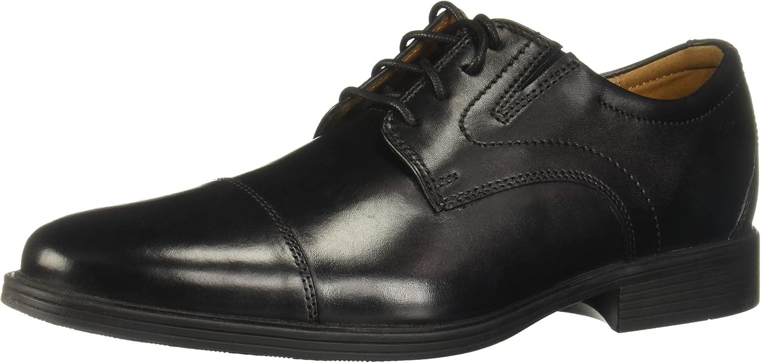 Whiddon Cap Men's Black Genuine Leather Lace-up Oxfords