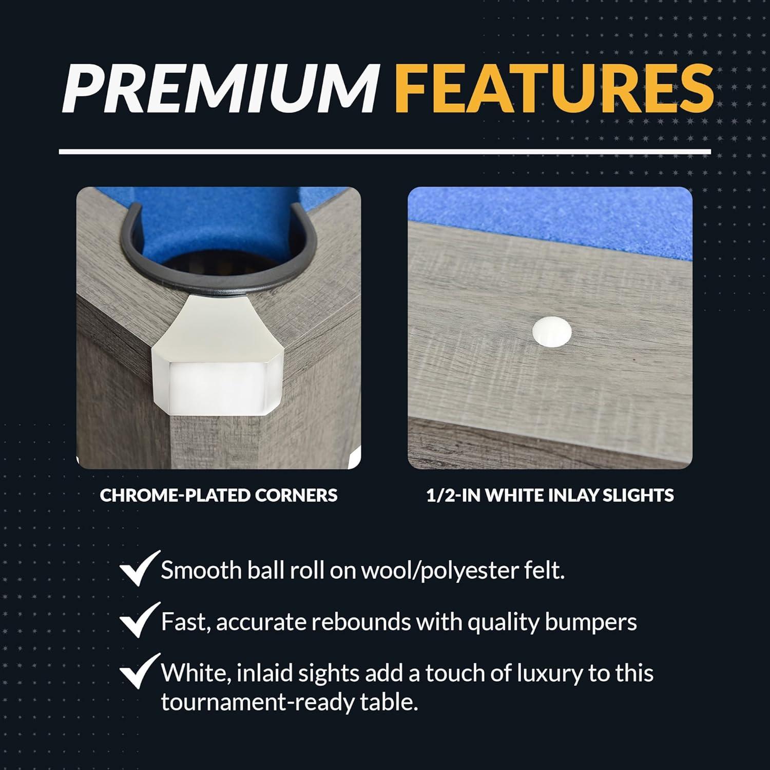 Hathaway Games Hathaway Newport Stylish 7 Ft Multi Game Pool Table Combo with Dining Top and Ping Pong – Includes Benches for Home Storage and Accessories