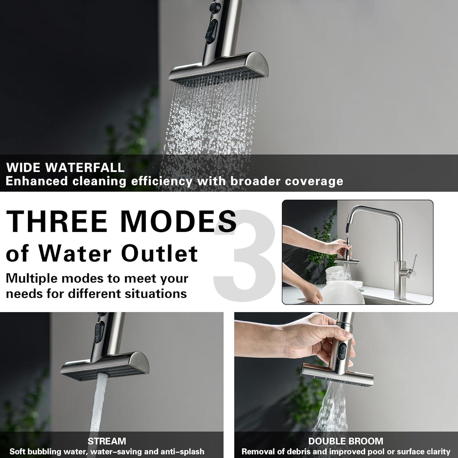 VIBRANTBATH VIBRANTBATH Pull Out Kitchen Faucet 4034-BGK
