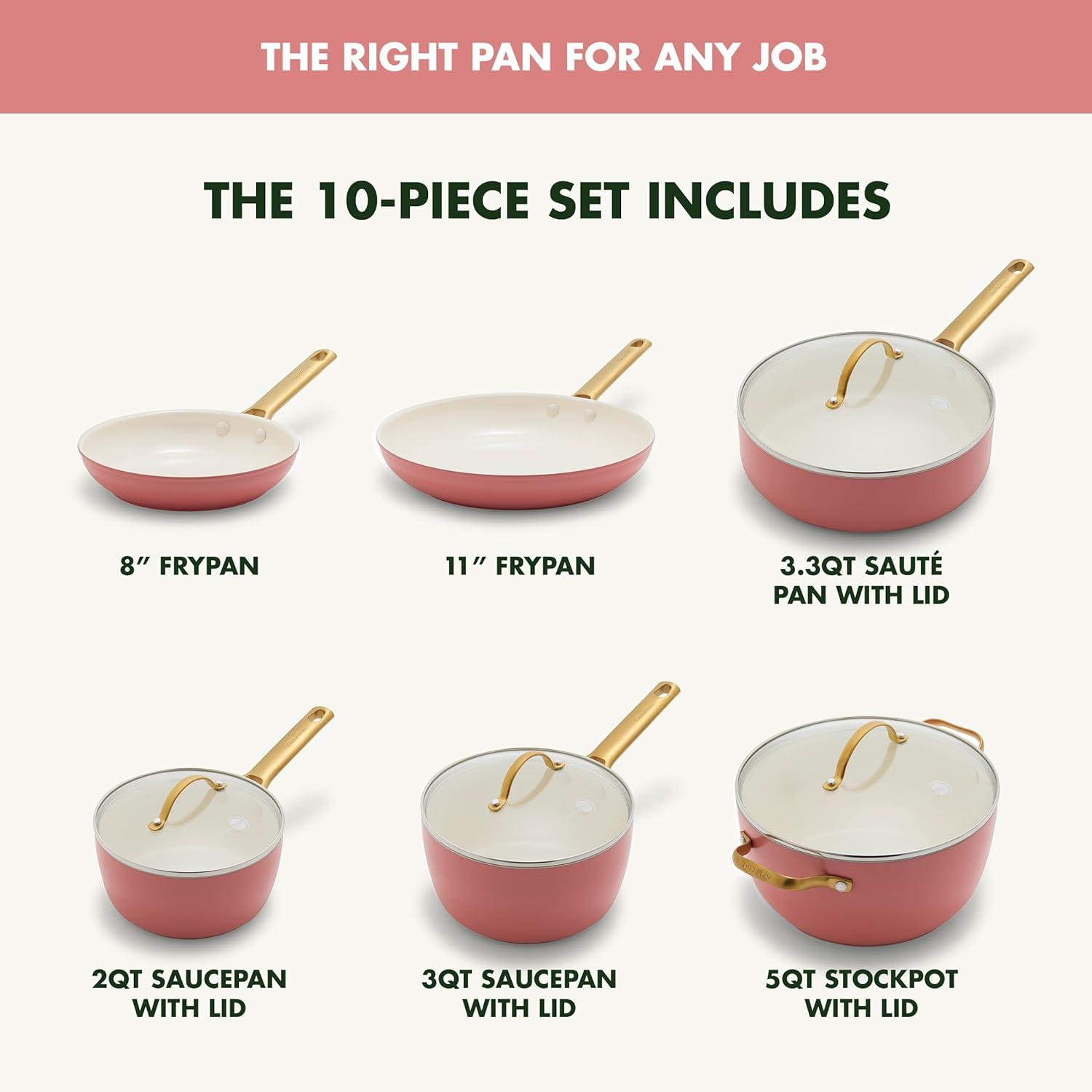GreenPan ™ Reserve Coral 10-Piece Ceramic Non-Stick Cookware Set