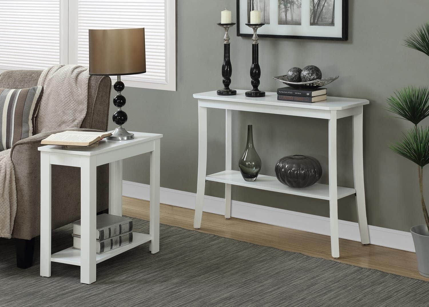 Convenience Concepts Designs2Go Baja Console Table with Shelf, White