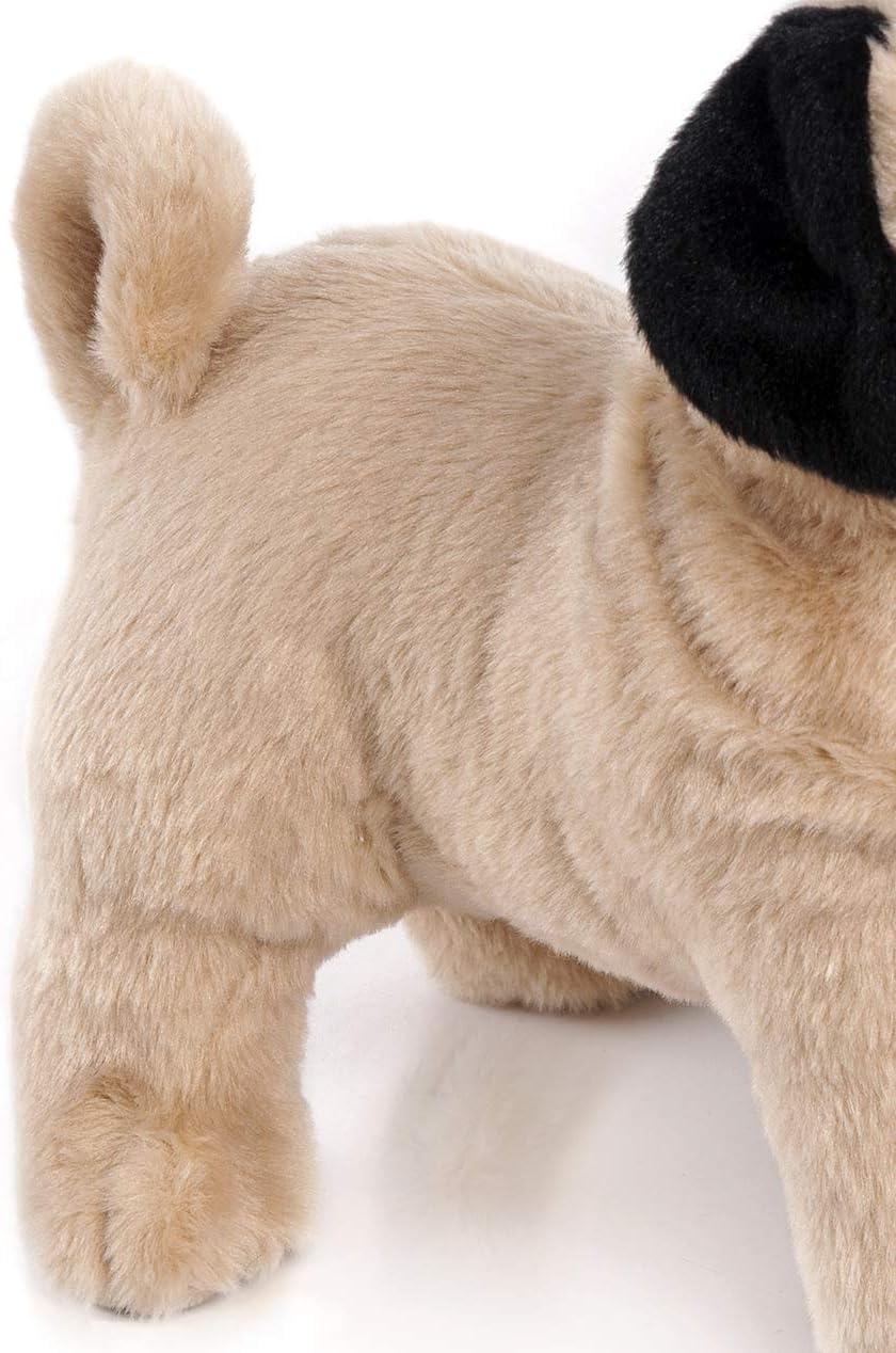 BONI 12.5 inch Brown Pug Stuffed Animal, Pug Plush Dog Stuffed Animals Gifts for Children Christmas Day Birthday