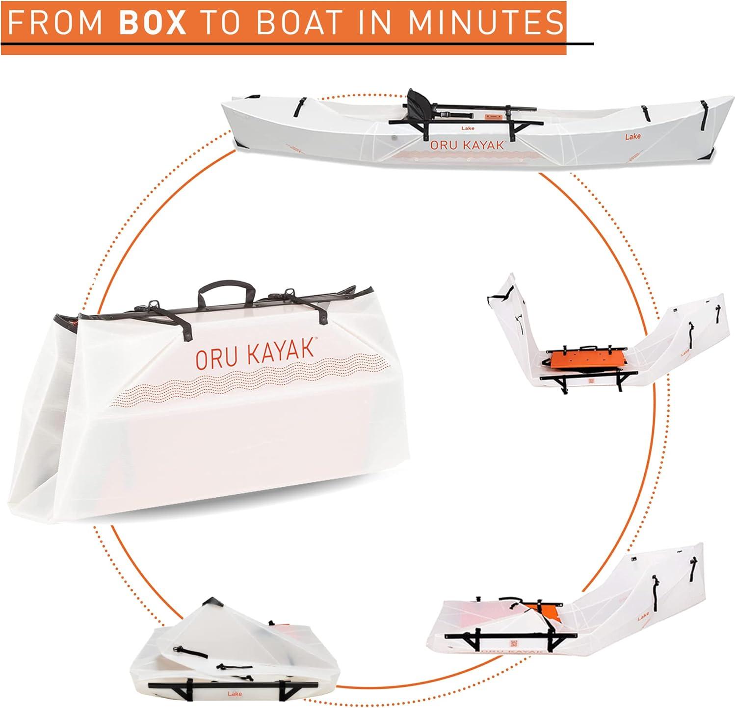 Oru Kayak Foldable Kayak Lake Sport | Lightweight, Portable & Stable - Lake and River Kayaks - Beginner to Intermediate