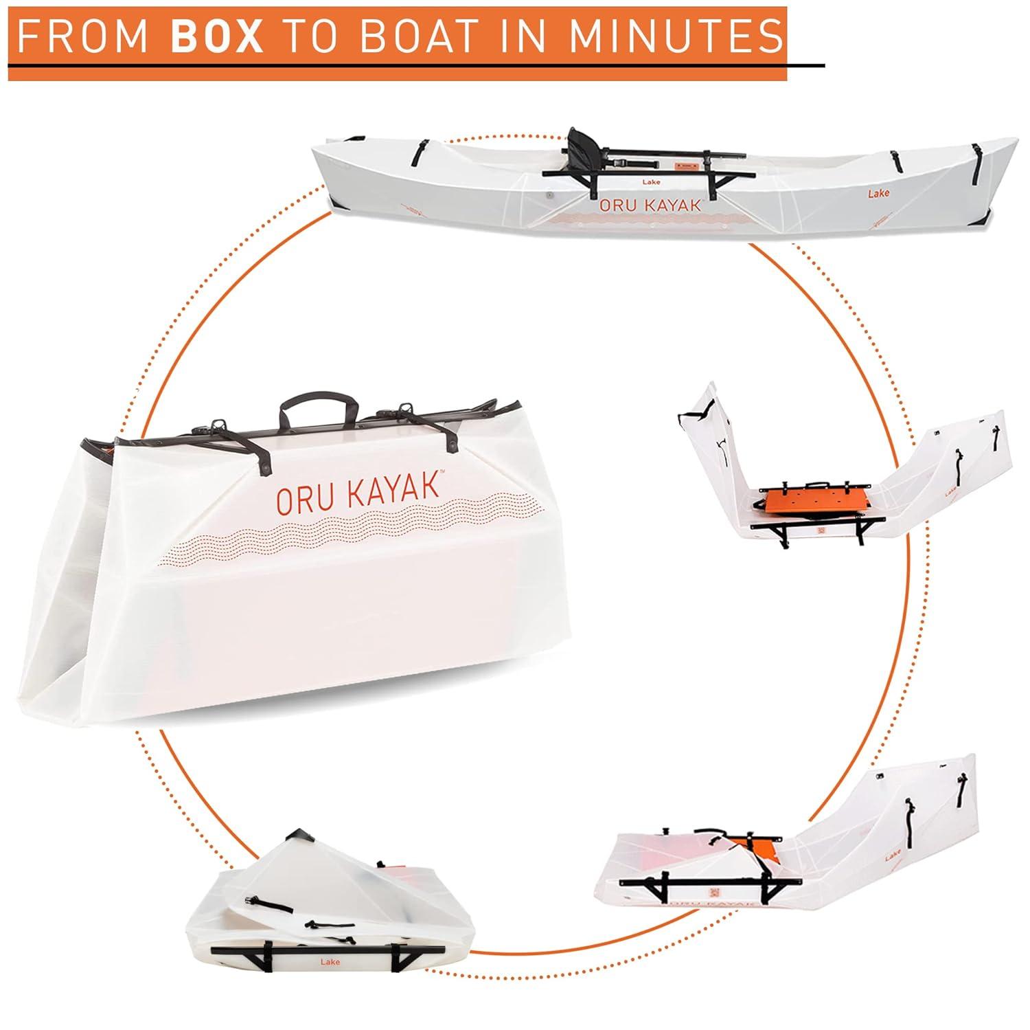 Oru Kayak Foldable Kayak Lake Sport | Lightweight, Portable & Stable - Lake and River Kayaks - Beginner to Intermediate