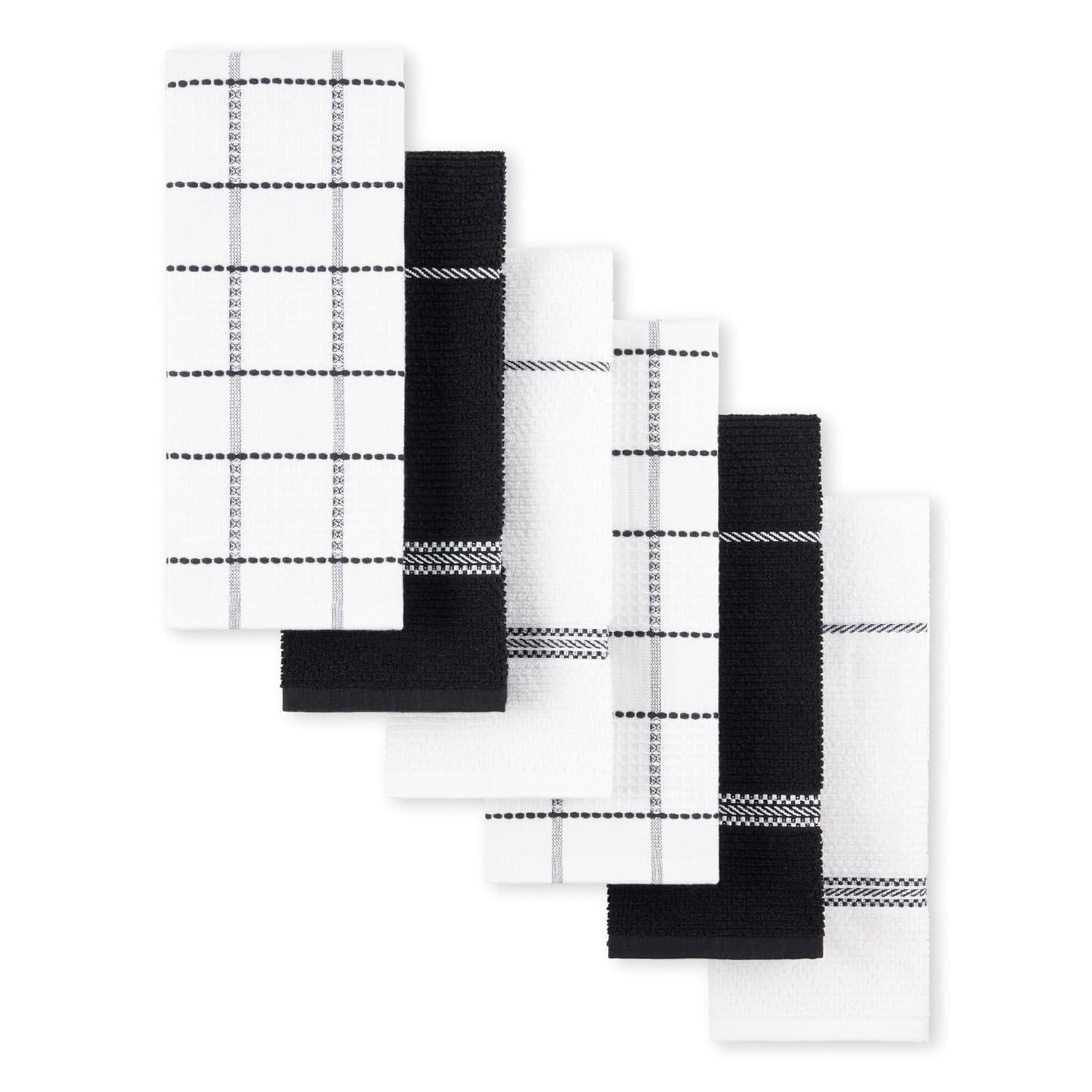 Martha Stewart Martha Stewart Modern Waffle Kitchen Towel Set 6-Pack, Linen, 16"x28" (Set of 6)