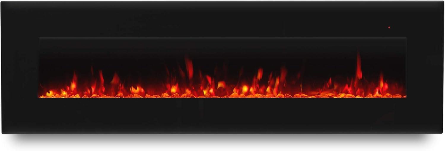 Corretto Wall Mounted Electric Fireplace in Black by Real Flame