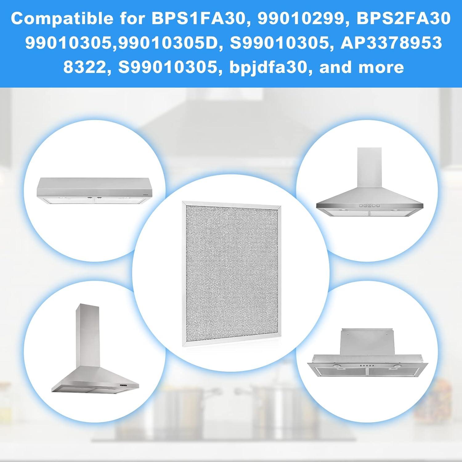 AMI PARTS Broan Range Hood Filter BPS1FA30 Aluminum Grease Filter Compatible with Broan Range Hood-11-3/4" X 14-1/4" X 3/8"(3pcs)