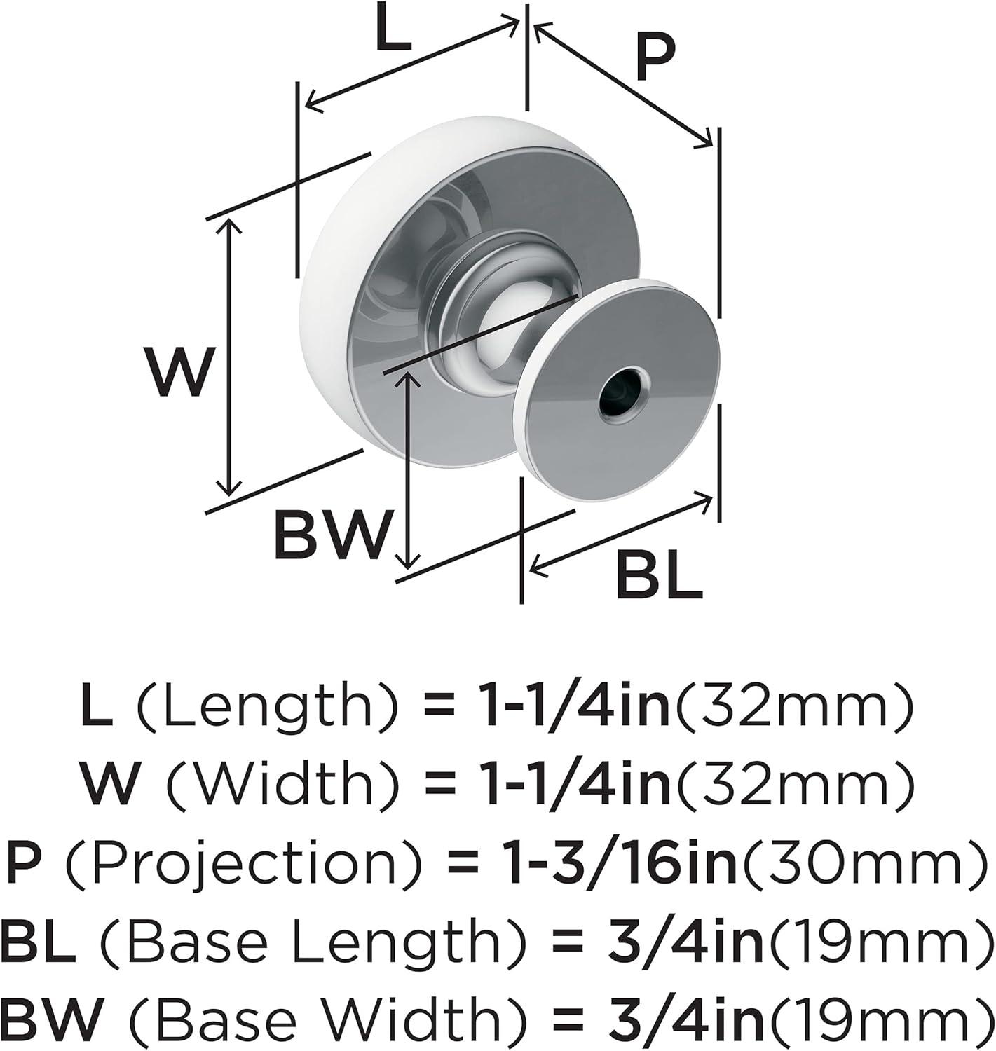 Winsome 1 1/4" Diameter Round Knob