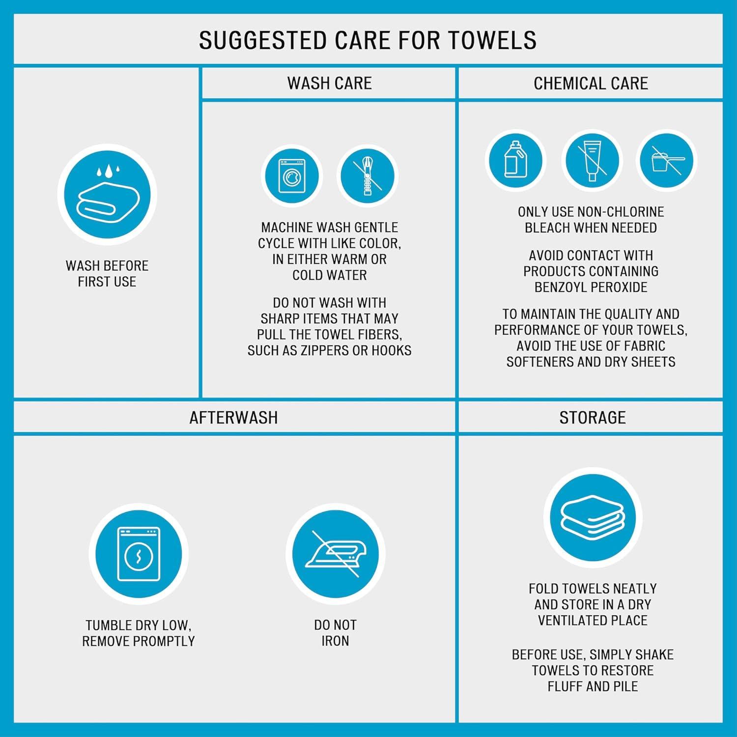 6pc Roman Super Soft Cotton Bath Towel Set Teal: Madison Park, Lightweight Terry, OEKO-TEX Certified