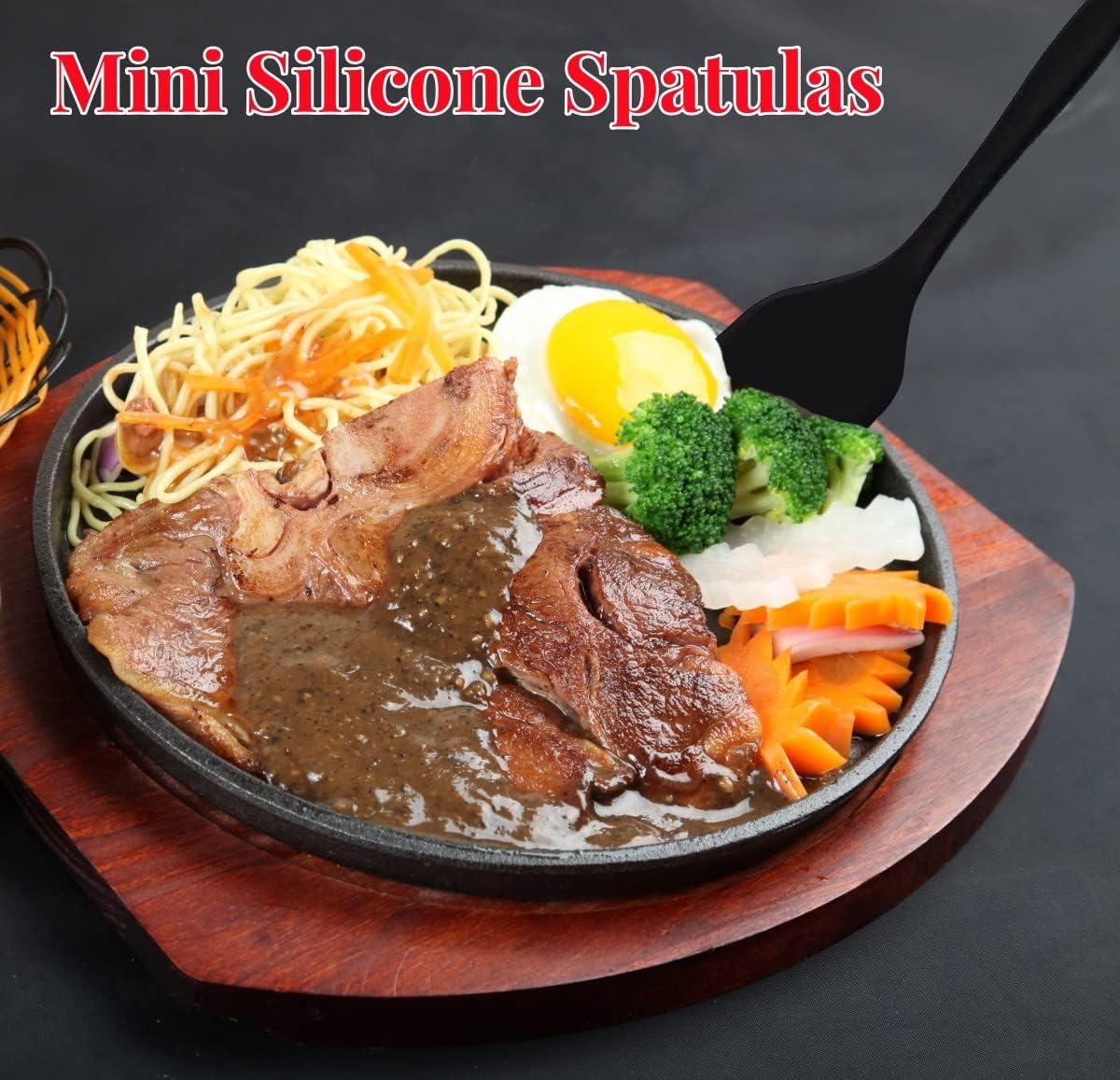 Mini Brownie Serving Spatula, Cookie Silicone Spatulas Flexible Nonstick Silicone Serve Turner Heat-Resistant for Flip Egg in Small Frying Pan Cookie Batter Cookware Cooking Baking