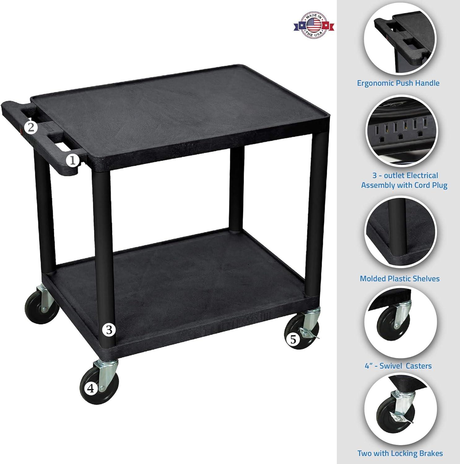 Tuffy High Low Priced Table AV Cart with Electric