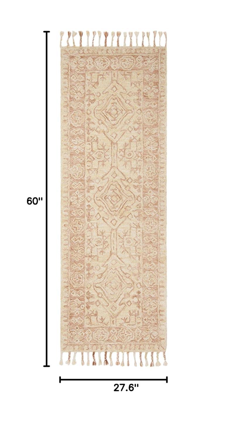 Aspen APN225 Hand Tufted Area Rug - Ivory/Blush - 2'3"x5' - Safavieh..