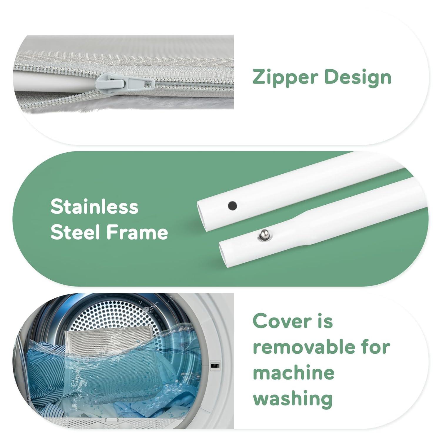 Tucker Murphy Pet™ Foldable Cat Hammock For Window - Cordless, Embeded Machine Washable Padded Bed, Robust Metal Frame - Cat Window Perch For Large Cats And Kittens (White Bolster Bed, Large)