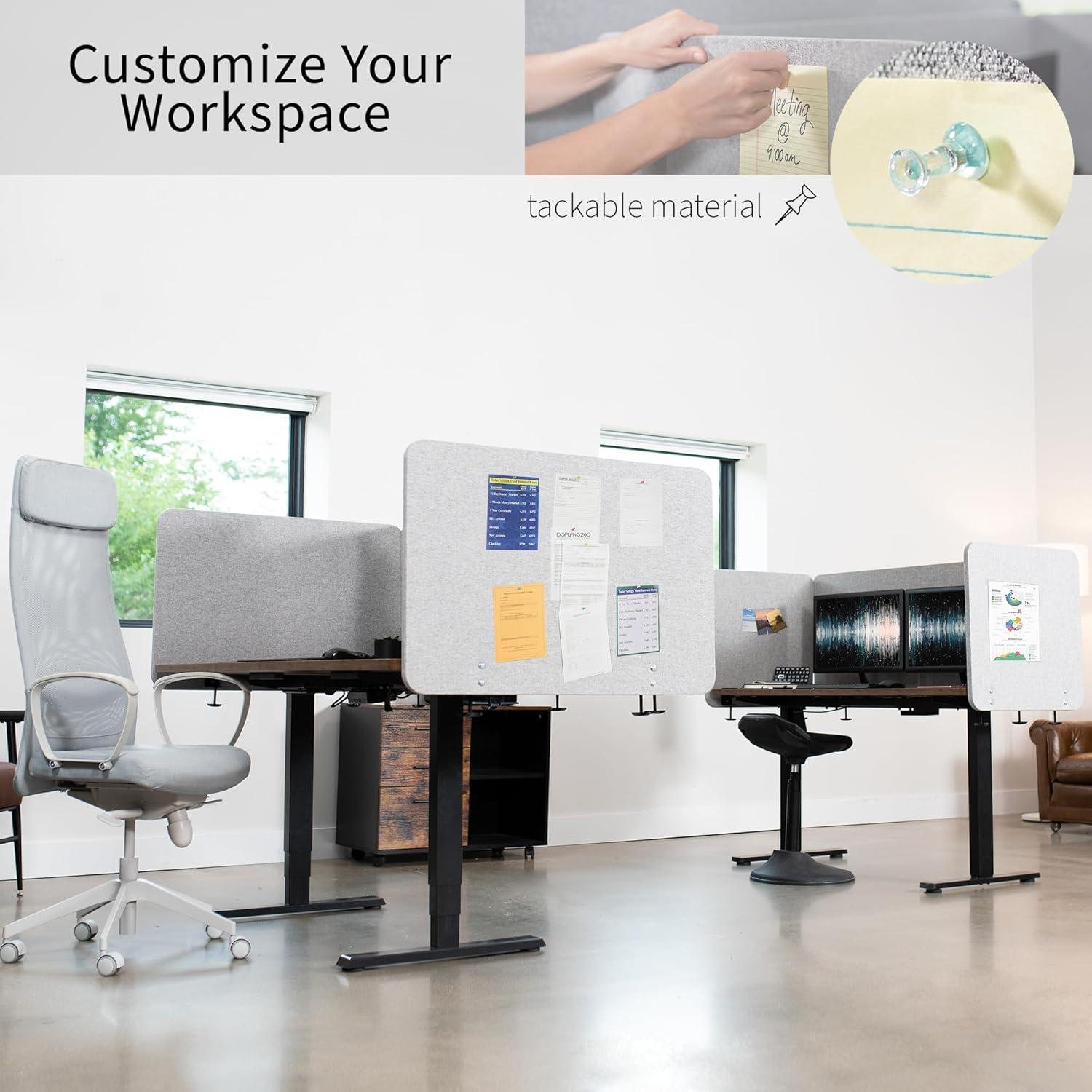 VIVO Clamp-on 24" x 24" Desktop Privacy Panel (PP-1-V024G Series)
