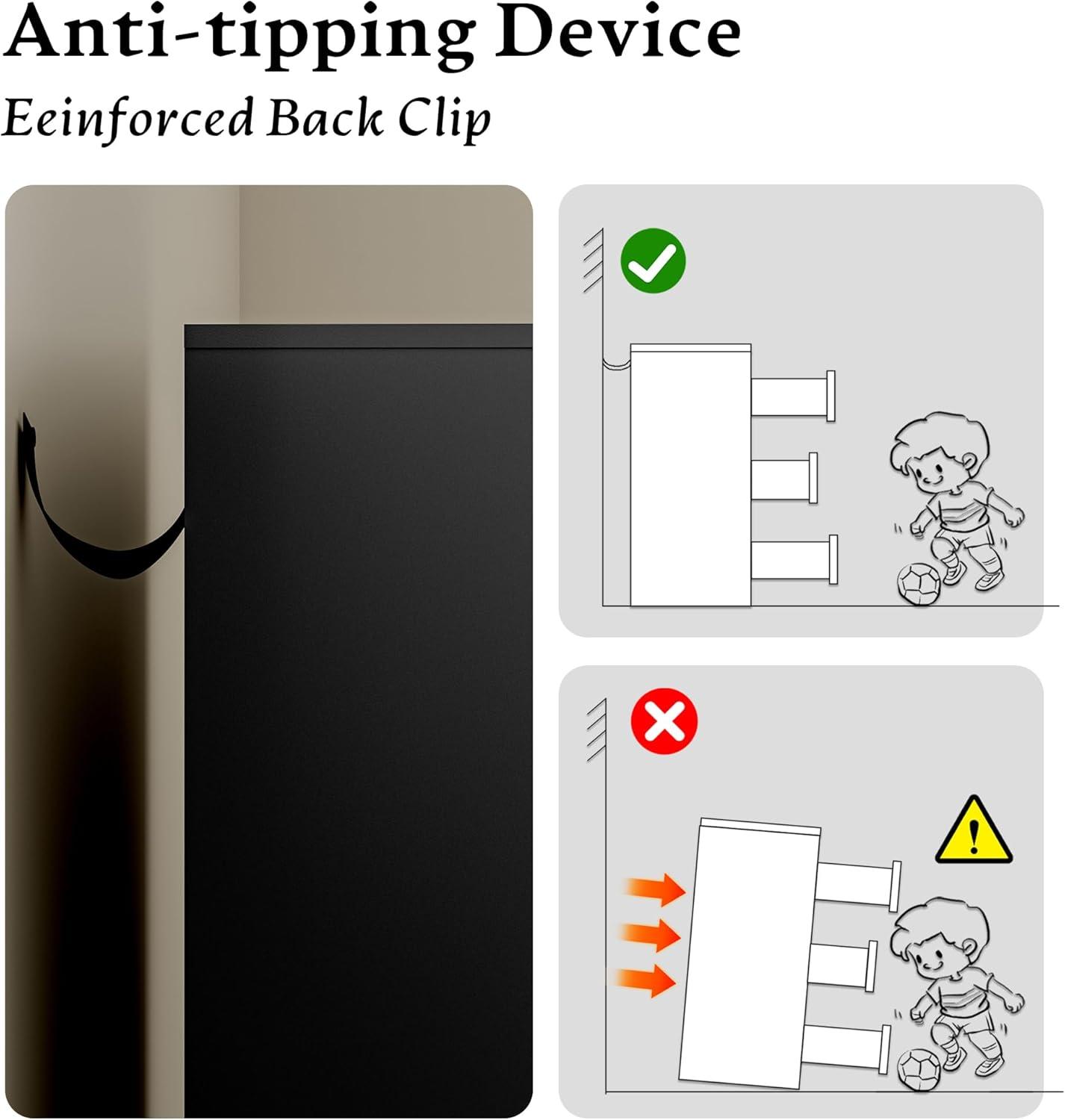George Oliver Fluted Dresser For Bedroom With 3 Drawers Dresser Organizer, 23.6''W Wood Wide Chest of Drawers