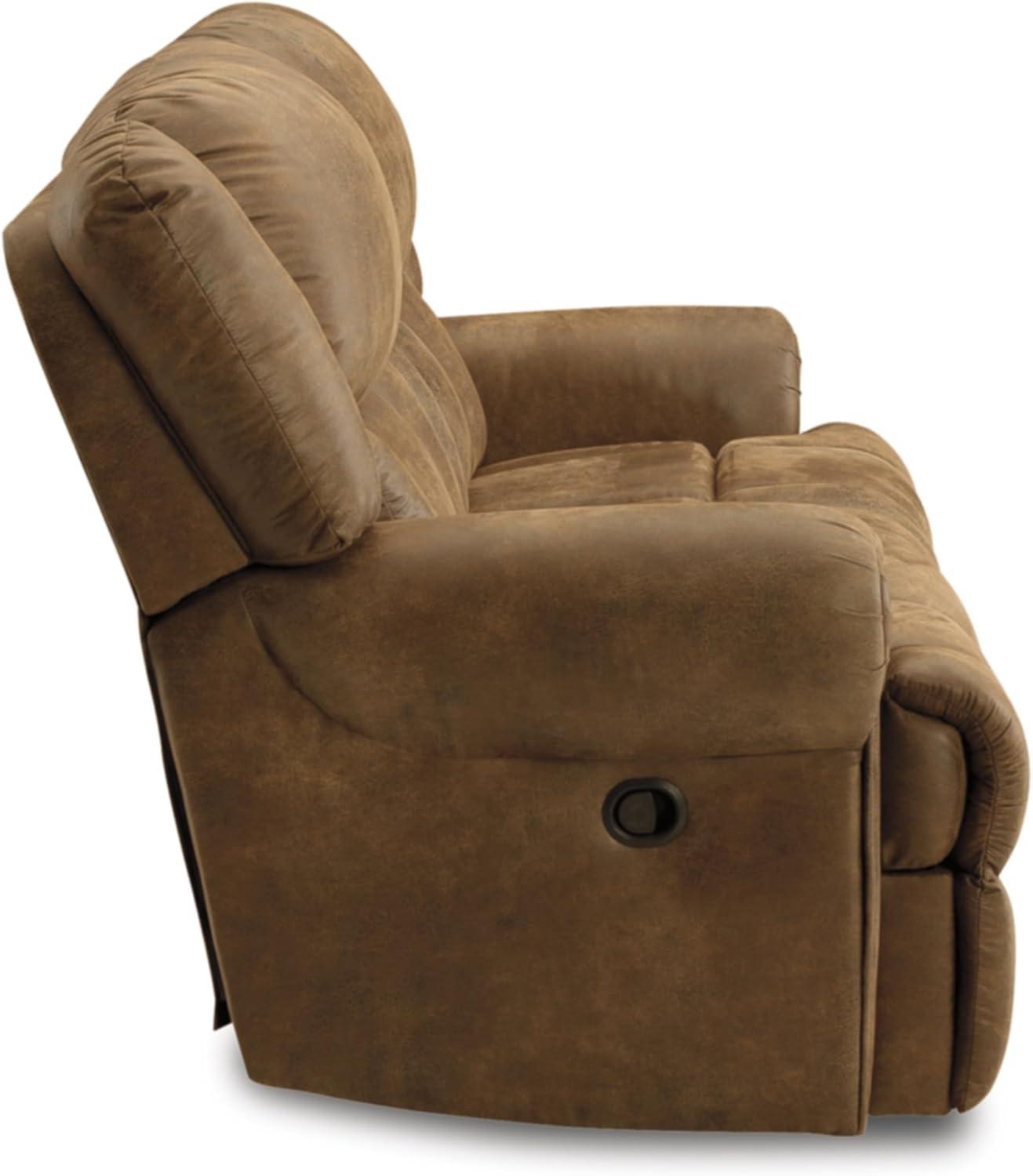 Boothbay Brown Faux Leather Manual Reclining Sofa