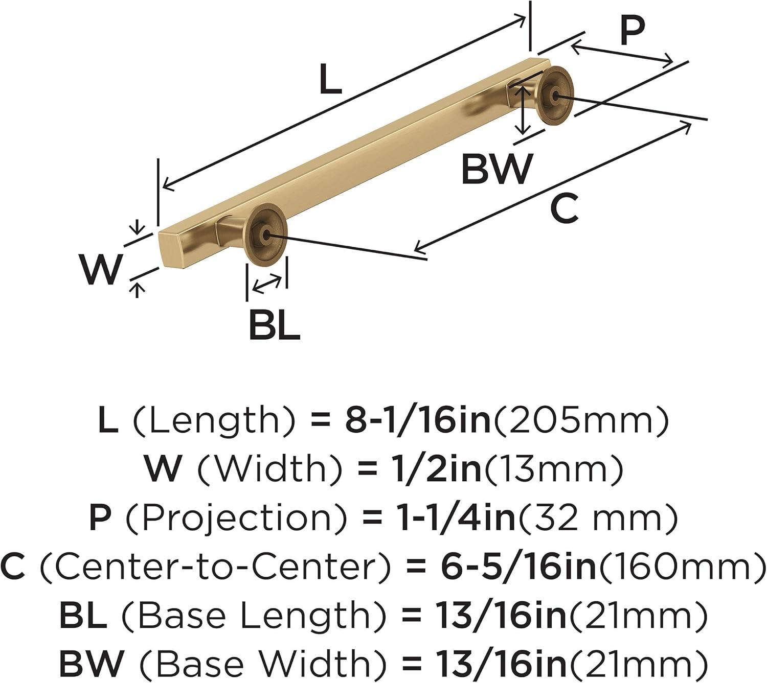 Champagne Bronze 6-5/16 Inch Modern Cabinet Pull