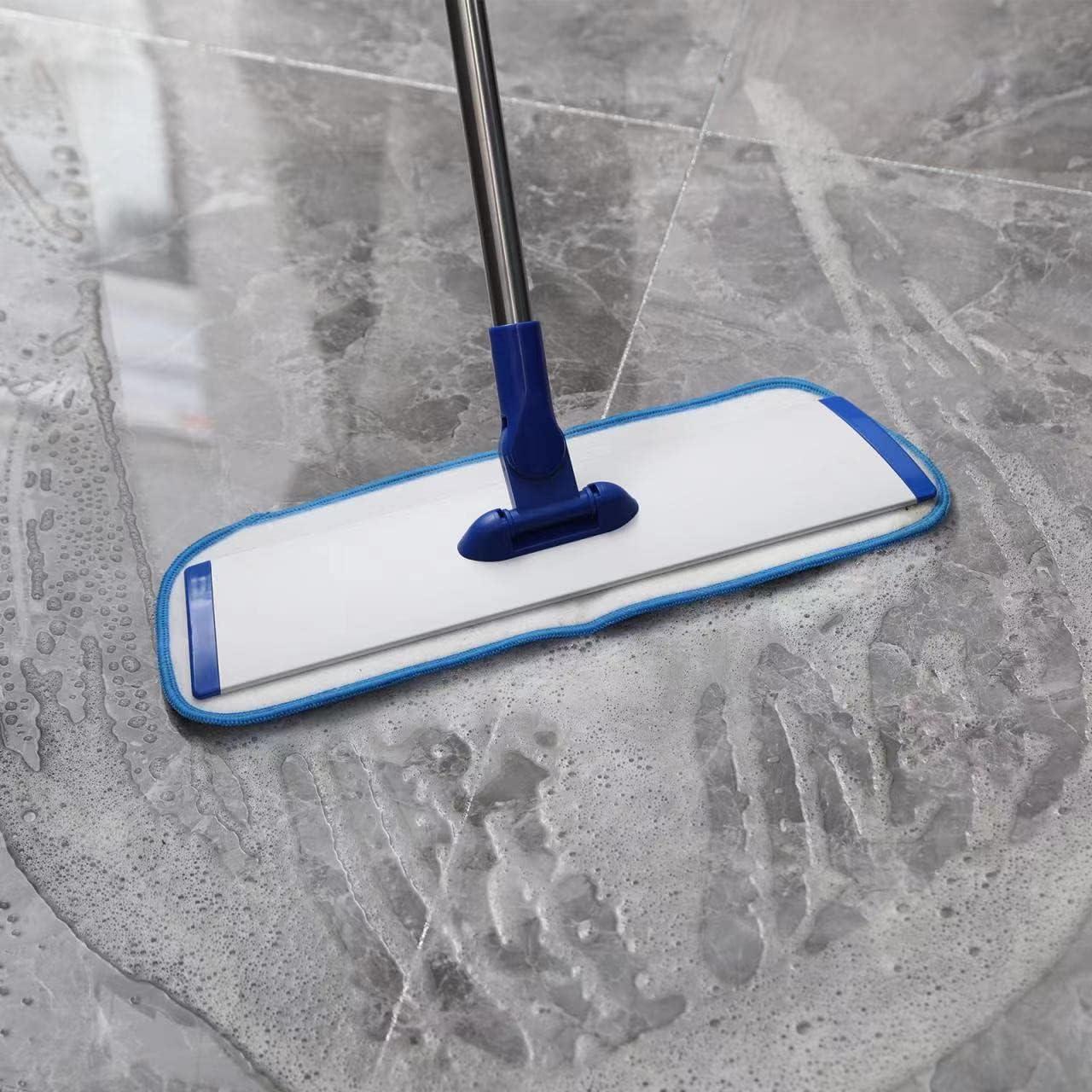 18" Professional Microfiber Mop with Stainless Steel Handle and Reusable Pads