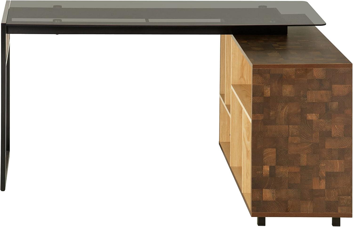 L Shaped Desk Oak - Techni Mobili